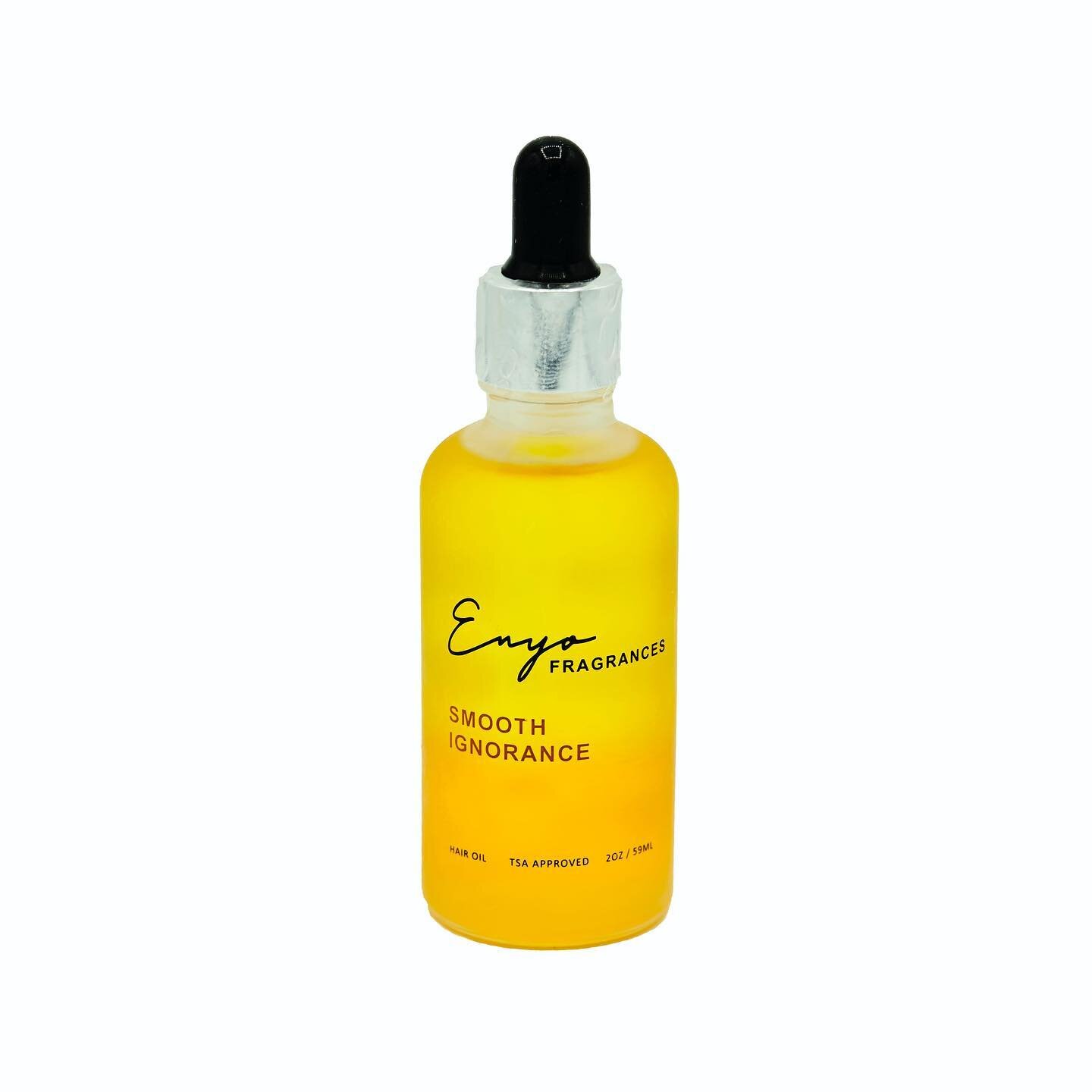 &ldquo;Smooth Ignorance&rdquo; Hair oil by Enyo Fragrances

Our hair oil will encourage a healthy shine, hydrates scalps, helps replace hair follicles, hair growth (beards too) and an ever present warming scent. Enyo Fragrances hair oil, cruelty &amp
