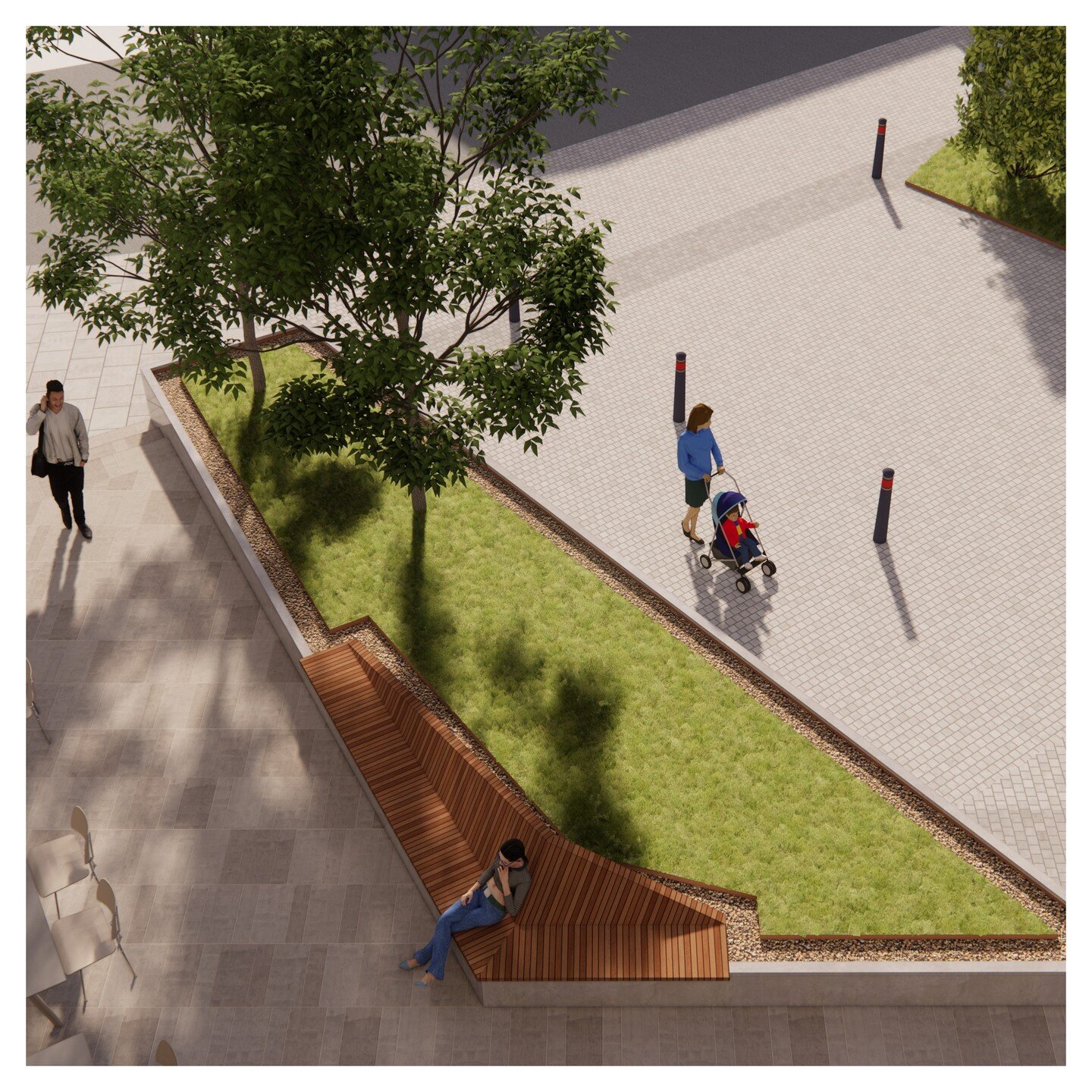 Public realm works for a town centre regeneration project in Brentwood.

A response to public consultation feedback.

Mantle Architects director @robbeacock for @tpbennettllp 

#publicrealm #streetfurniture #planter #architecture
