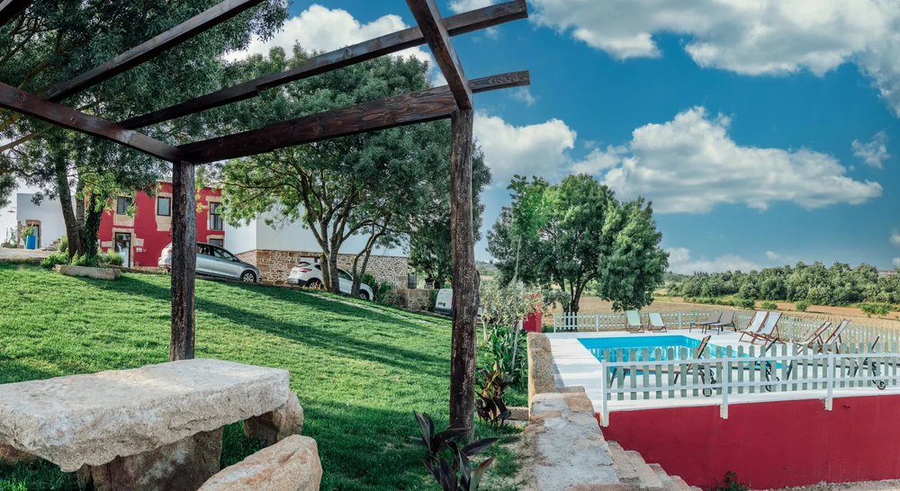 Terrace with mountain views