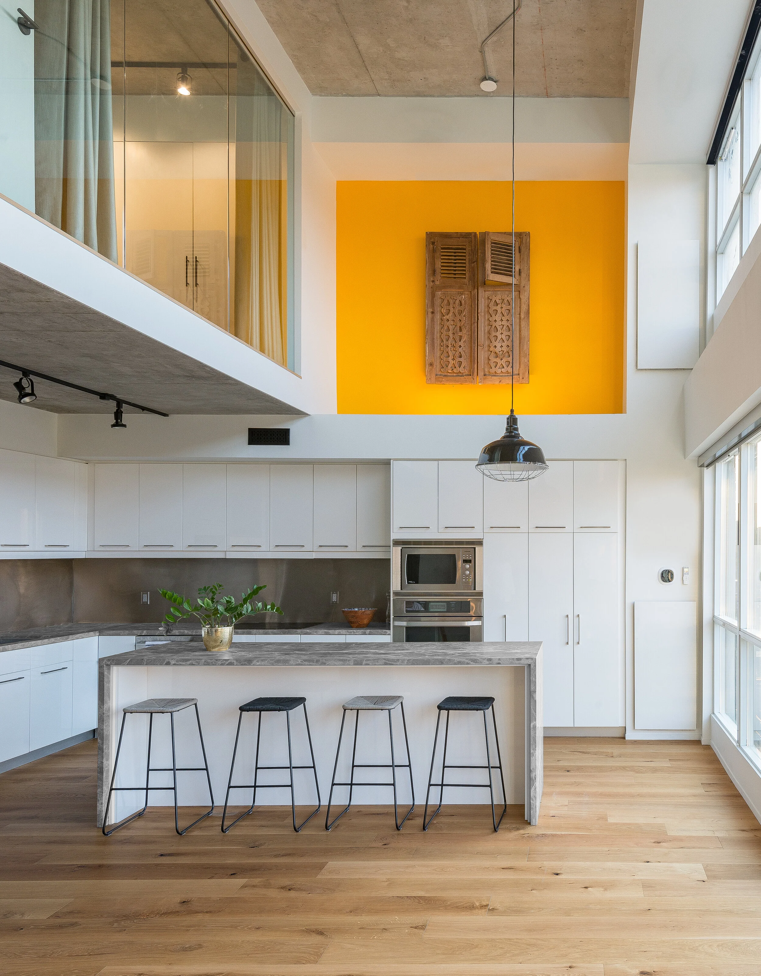 Kitchen view of the King West Loft designed by SOCA