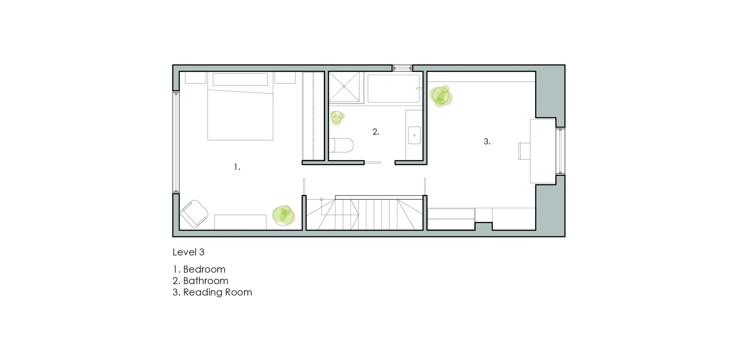 Level 3 plan of Granny's House designed by SOCA