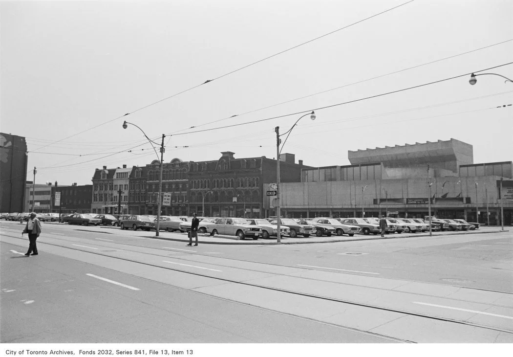 Exterior view of the St. Lawrence Centre for the Arts designed by SOCA. Image sourced from City of Toronto Archives