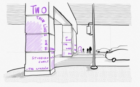 Concept drawing of underpass for the Waterfront ReConnect proposal designed by SOCA, SHEEEP Studio, and Tiffany Shaw