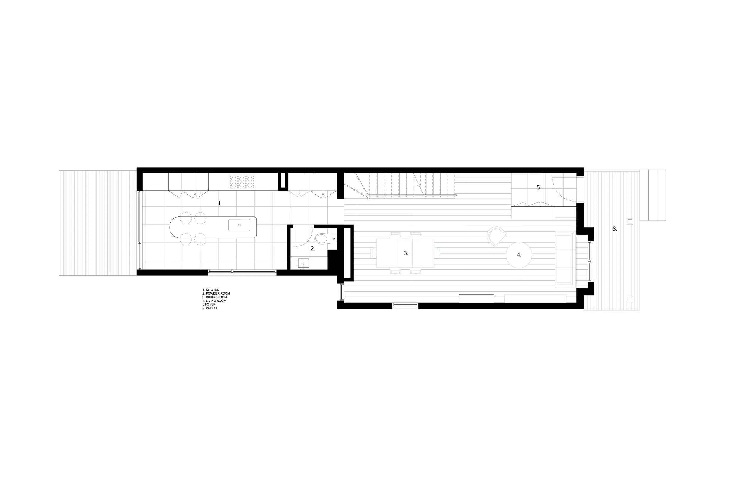 Ground floor plan of Blong House designed by SOCA