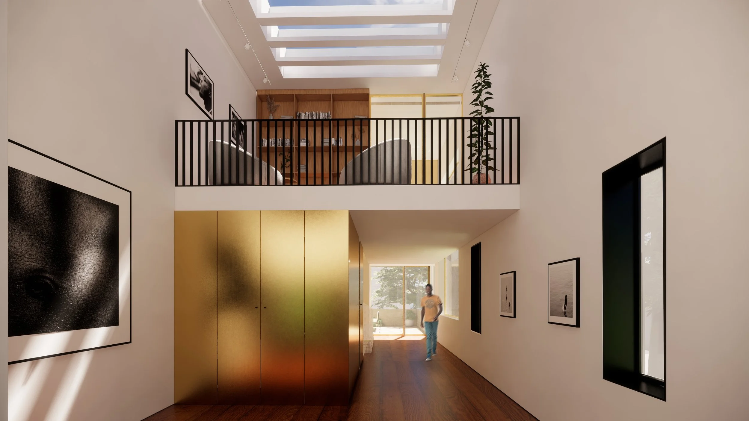 Reception render of the Band Gallery and Cultural Centre designed by SOCA