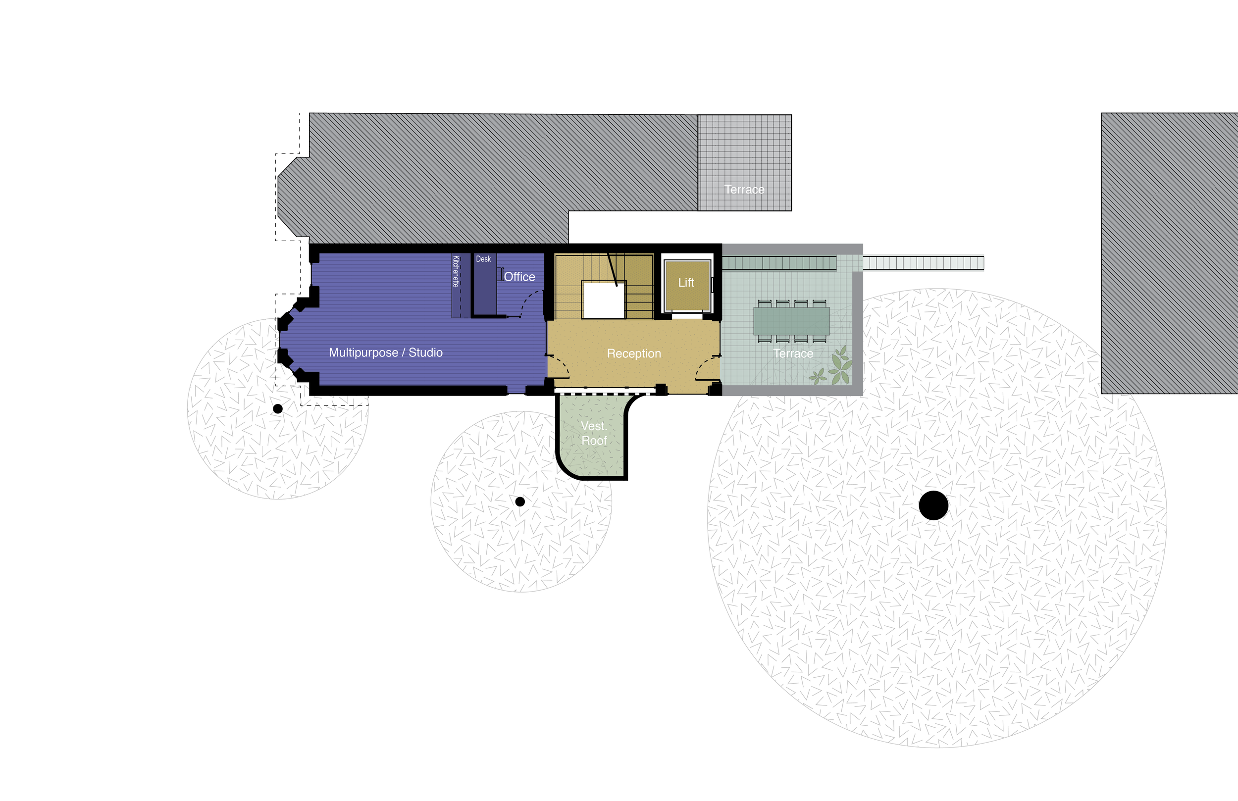 Level 2 plan of the Band Gallery and Cultural Centre designed by SOCA
