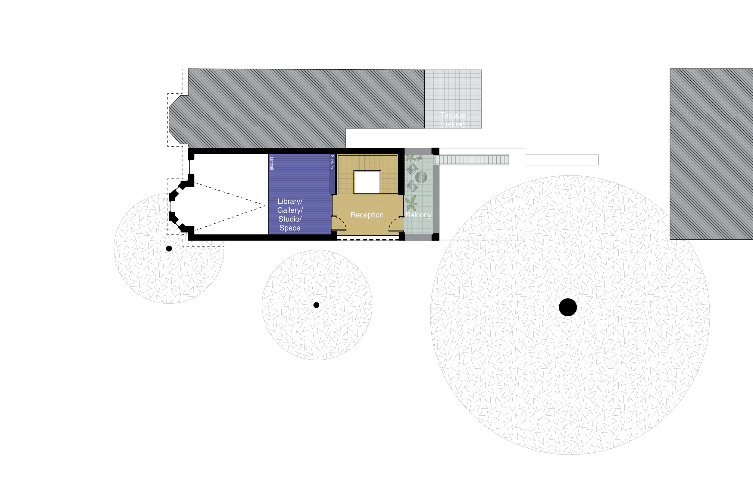 Level 3 plan of the Band Gallery and Cultural Centre designed by SOCA