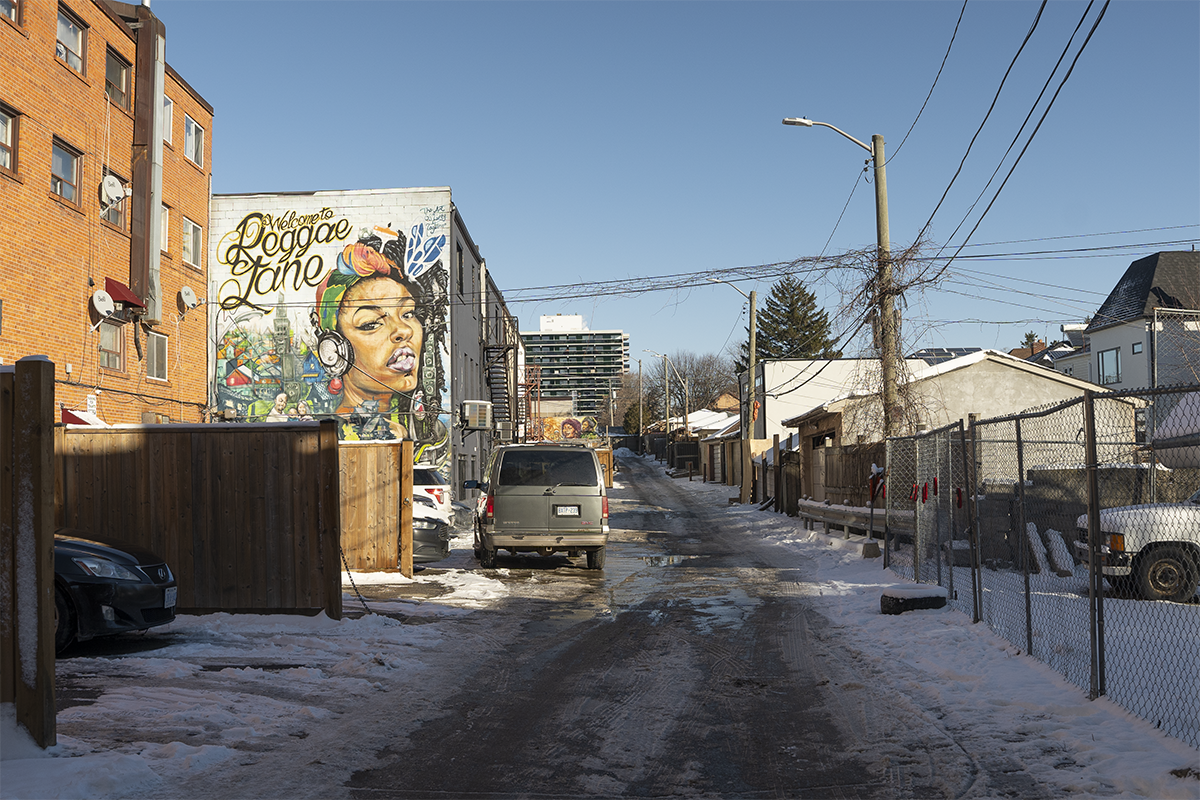 View of Reggae Lane for the AAHA Venice Biennale 2023 designed by SOCA