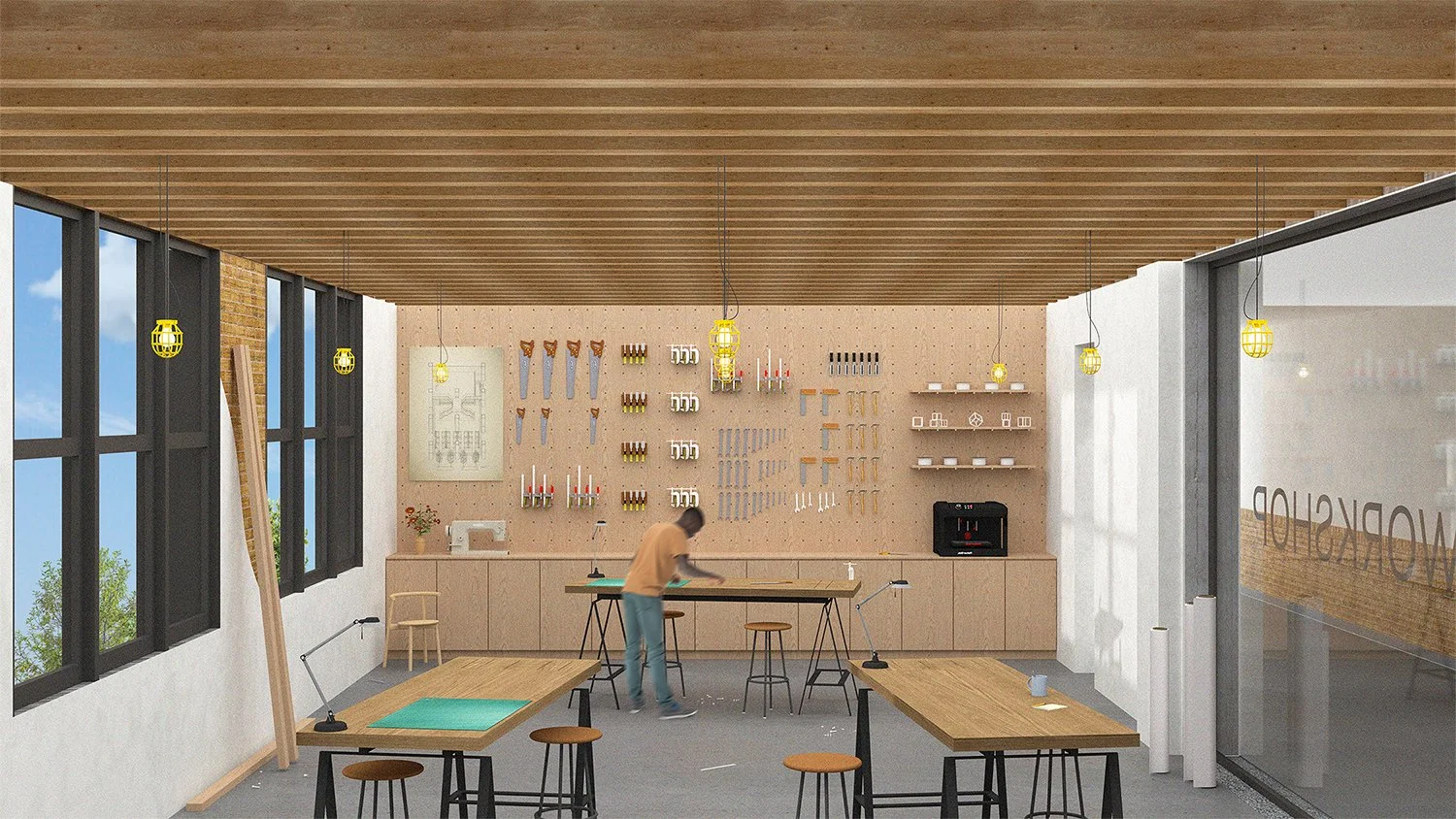 Workshop of the Land School Arts Incubator designed by SOCA