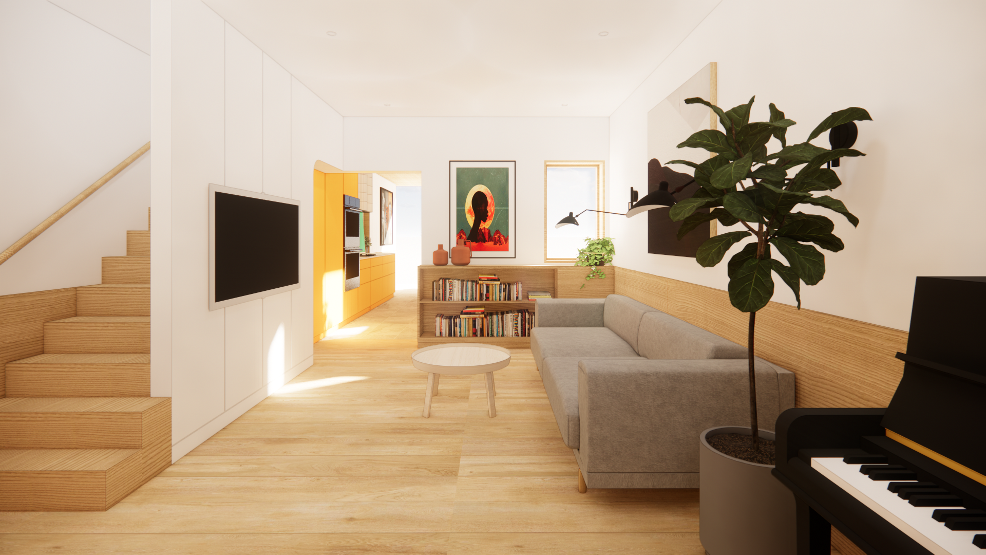 Living area of Poucher House designed by SOCA