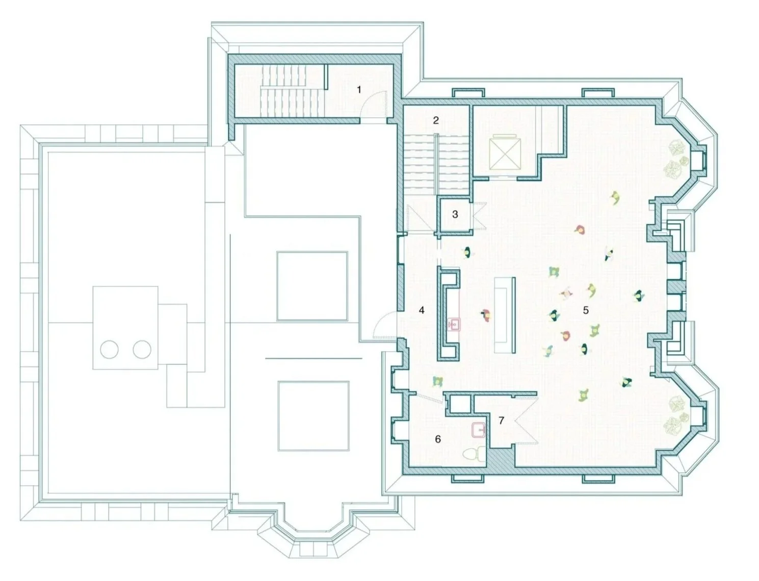 Level 3 Plan of the Wildseed Centre for Art and Activism designed by SOCA