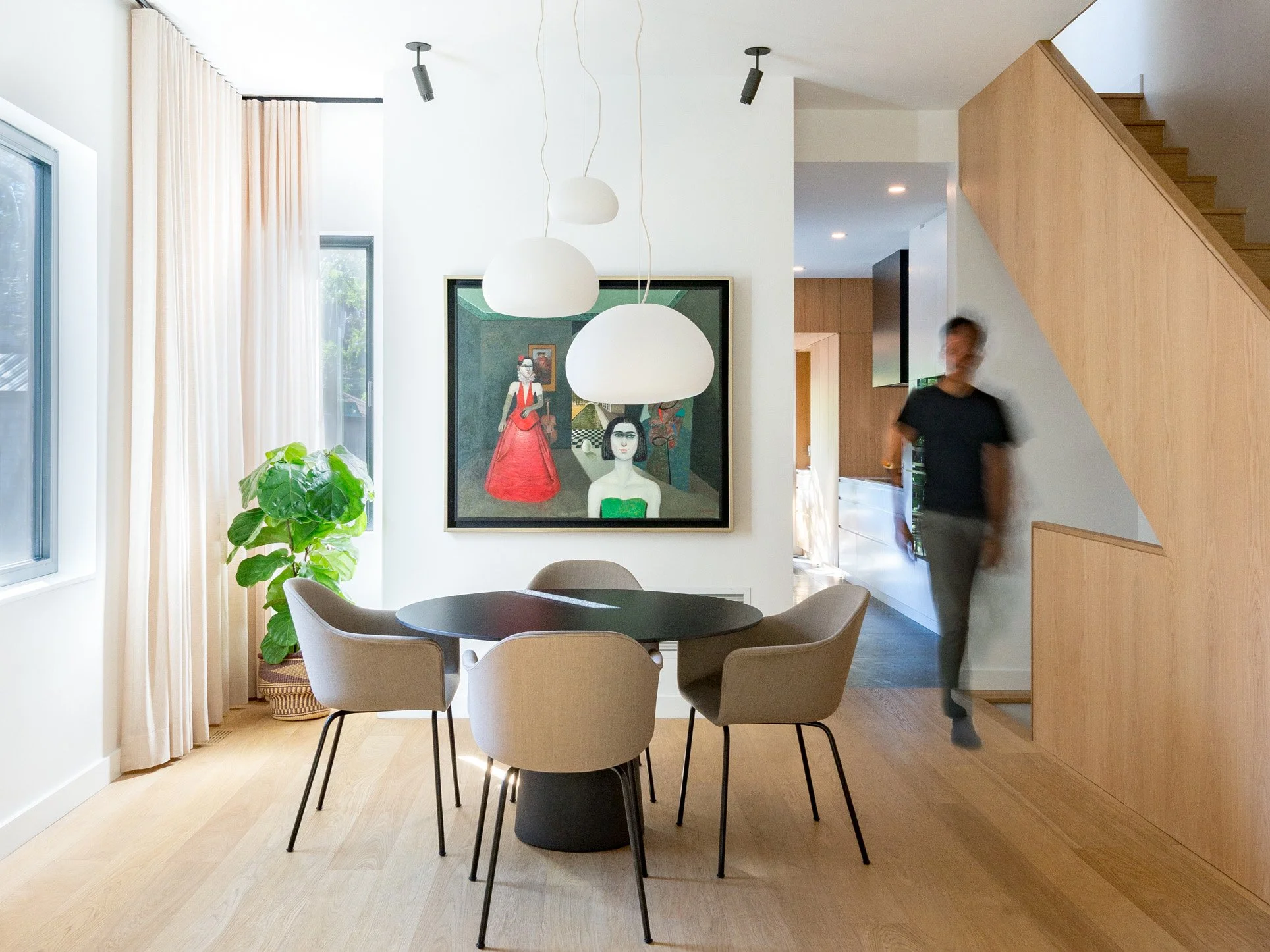 View of dining room of Blong House designed by SOCA