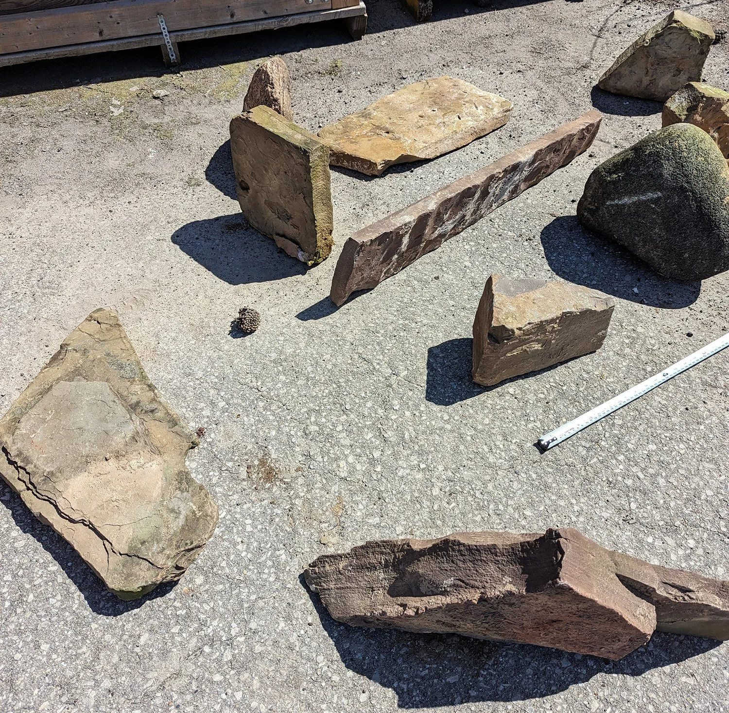Foundation stones of Samuel and Martha Adams Memorial at Burnet Park designed by SOCA