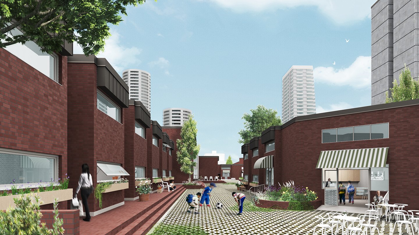 Street render of the Alexandra Park Master Plan designed by SOCA