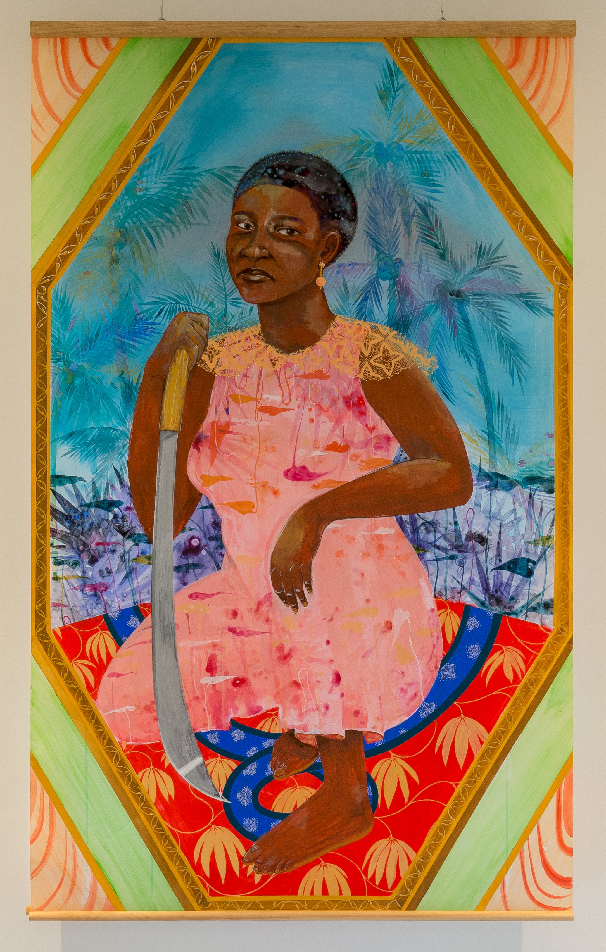 Painting of Granny featured in Granny's House designed by SOCA. Painting by artist Rajni Perera