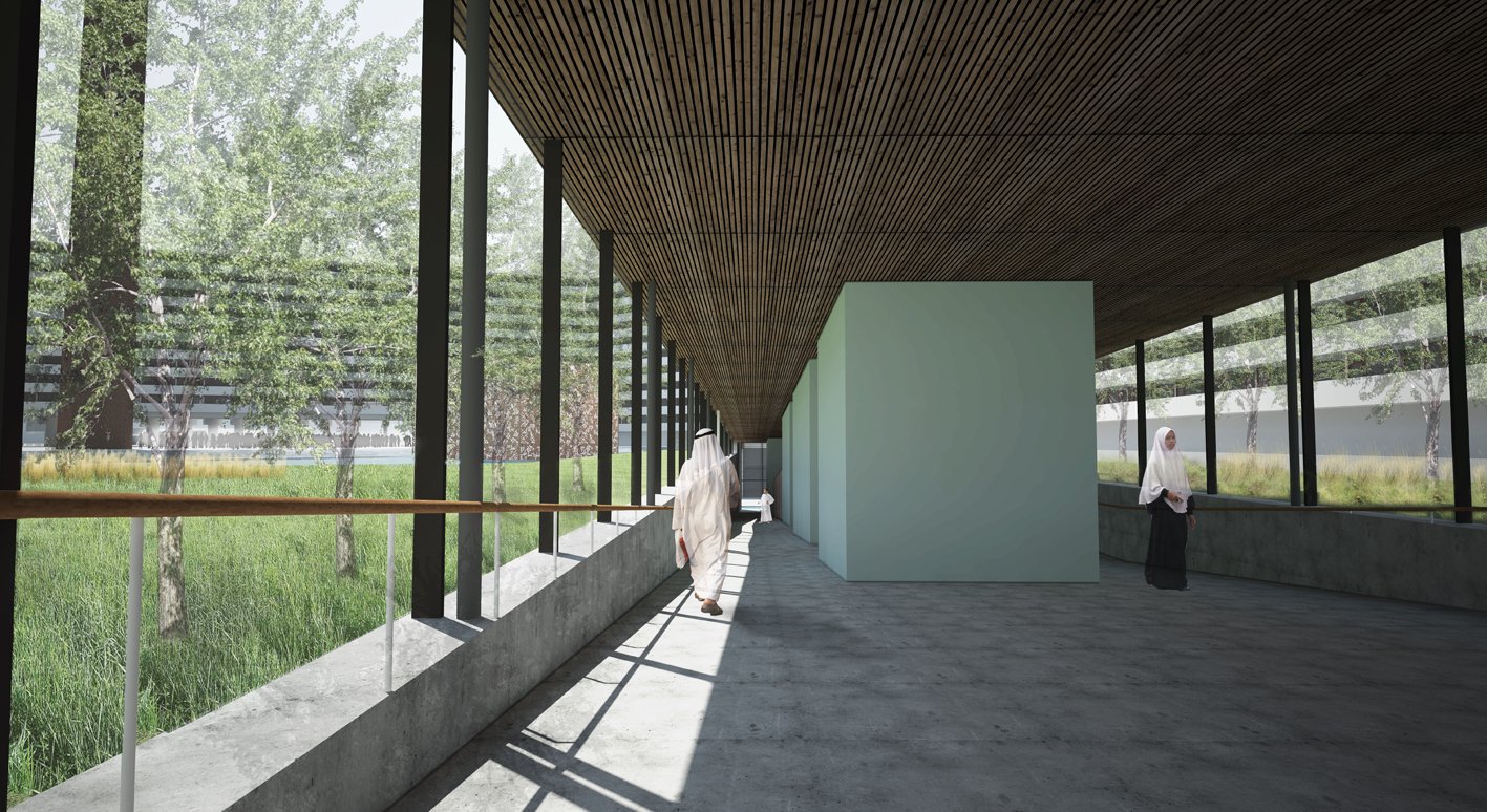 Passageway render of the Submerged Mosque proposal designed by SOCA