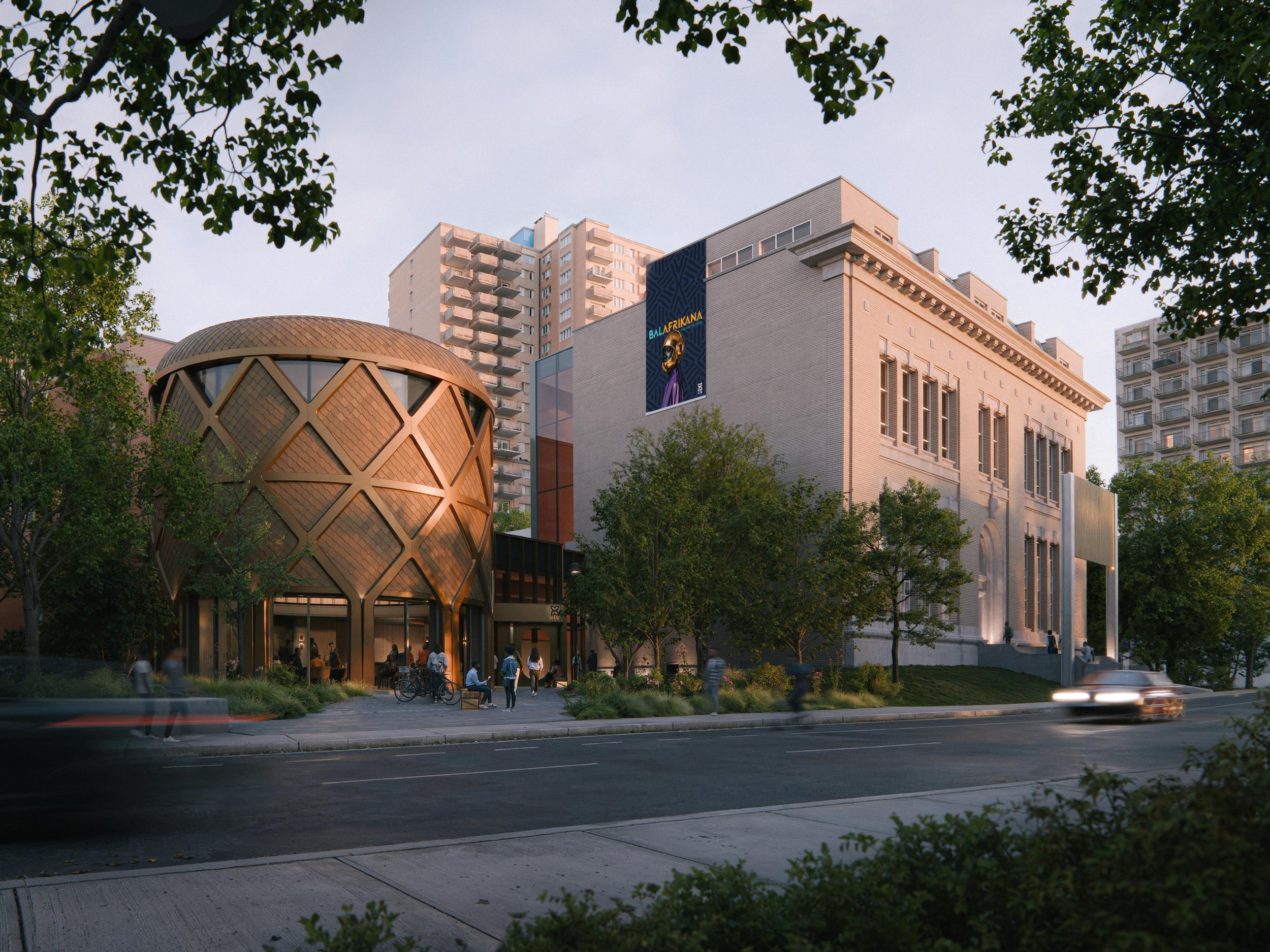 Exterior view of the Afro-Canadian Cultural Centre of Montreal CCAM designed by SOCA.