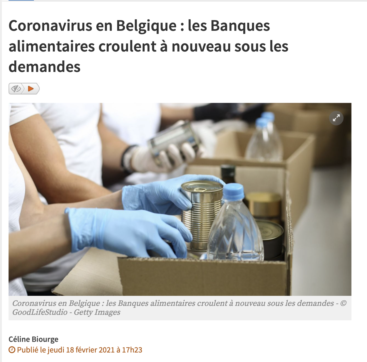 After ENORB Complaint, La RTBF Removes Image of Two Muslim Women from Unrelated Article about COVID-19 and Food Banks