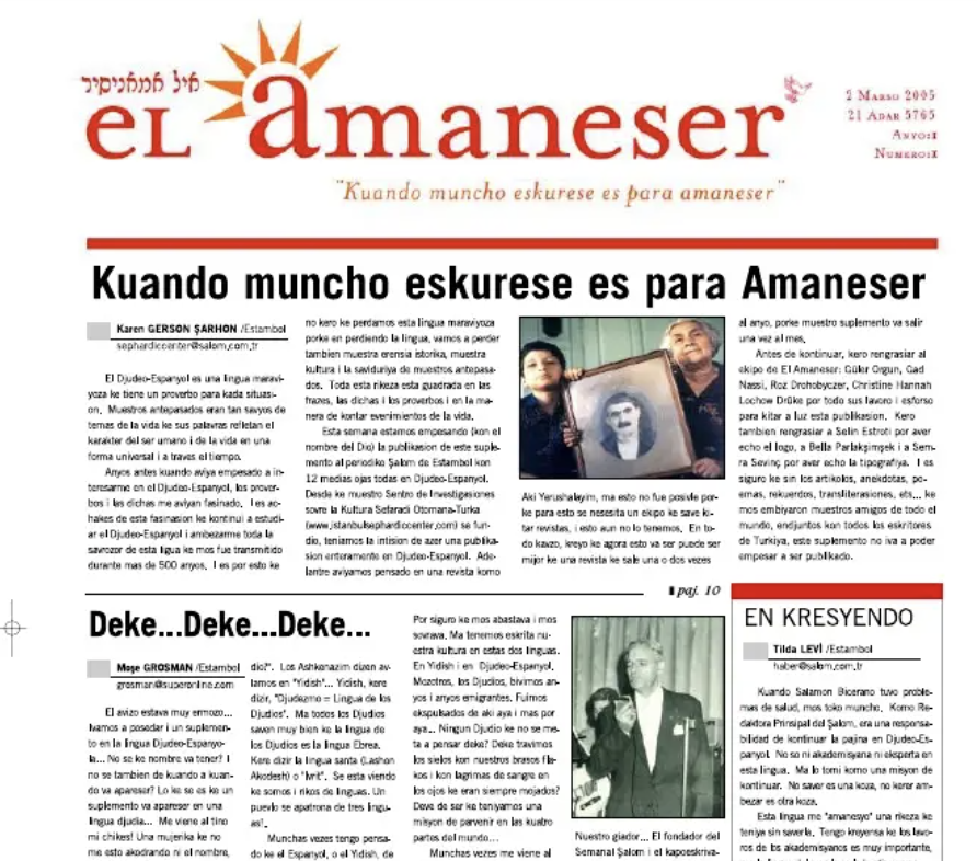Newspaper Brings Hope For Dying Language of Sephardic Jewish Community in Turkey