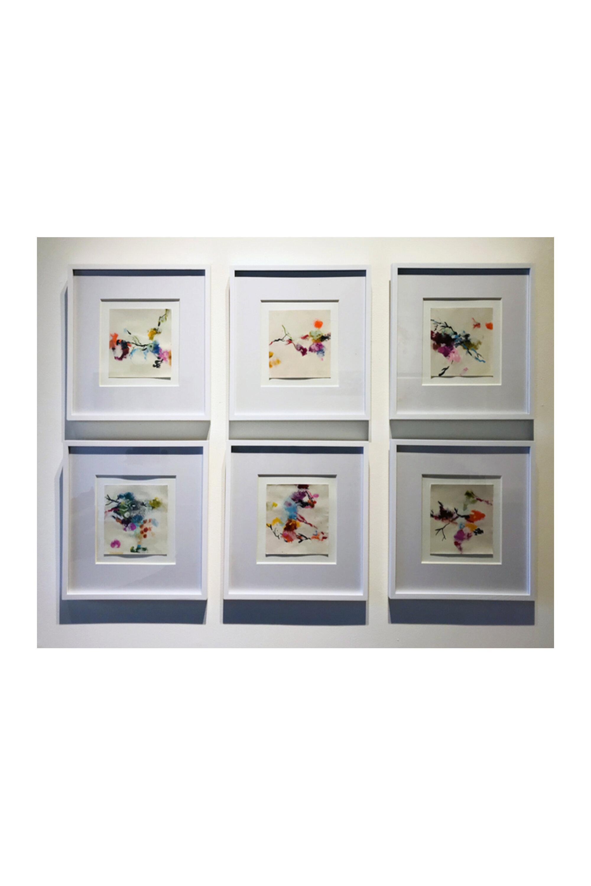 Nest Series (Set), 2019, mixed media on paper, each 6 x 6 in. AVAILABLE through Judy Ferrara Gallery. Please, email judyferrara@gmail.com for inquiries.