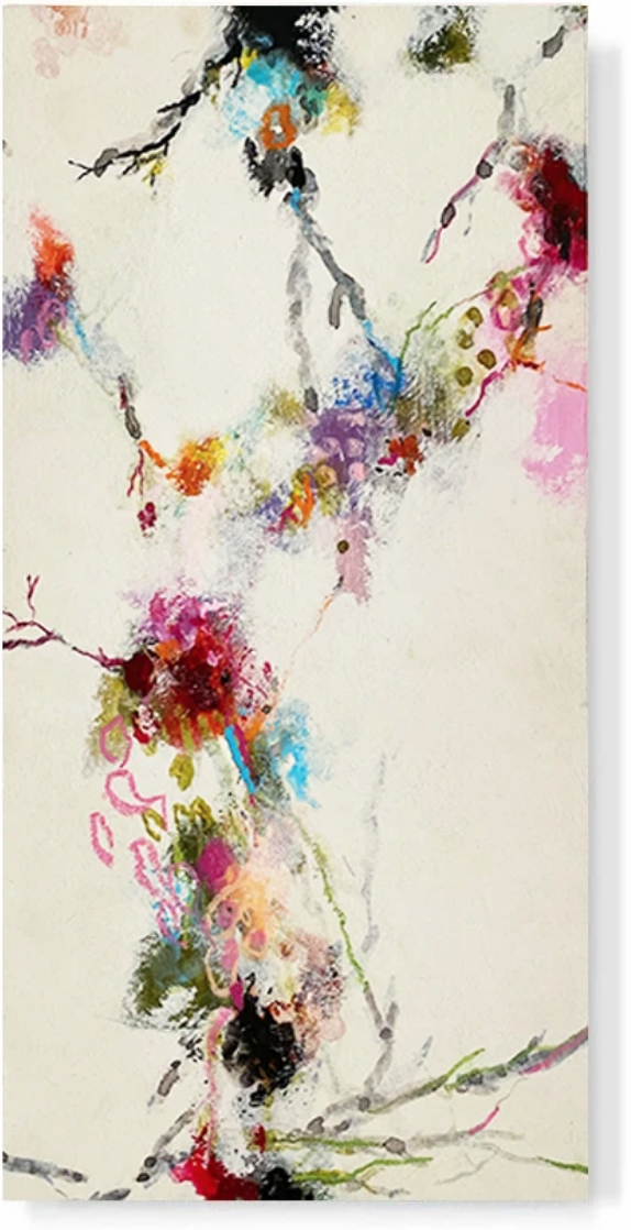 Nest Series/Family Nest, 2020, mixed media on panel, 12 x 24 in. AVAILABLE through Design Supply Shop. Please, email katherine@designsupplyshop.com for inquiry.