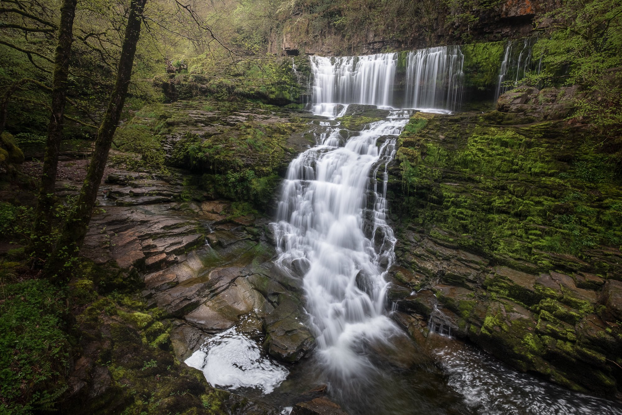 A waterfall photo taken in the Brecon Beacons by Trevor Sherwin