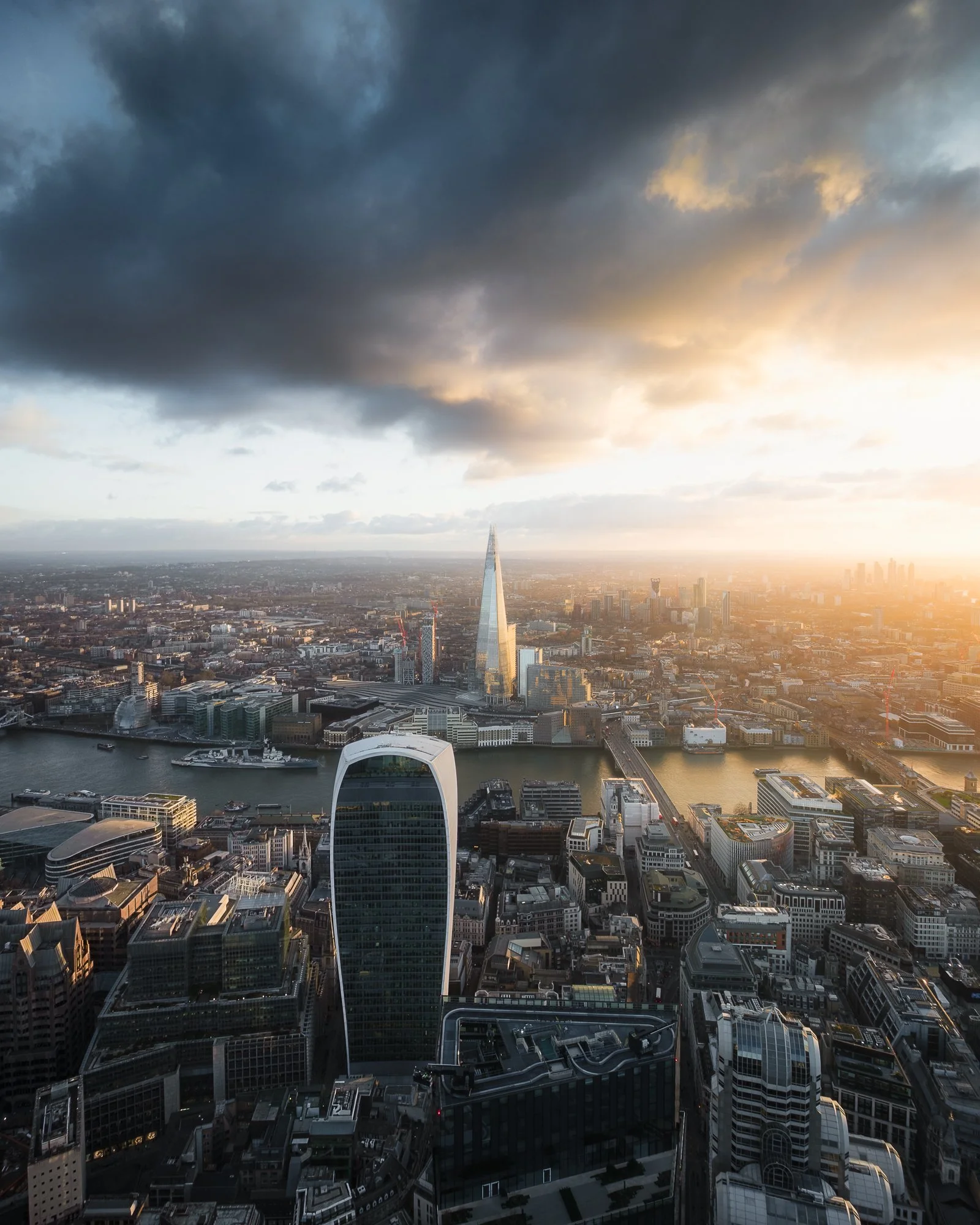 The Shard across the rooftops in London taken by Trevor Sherwin