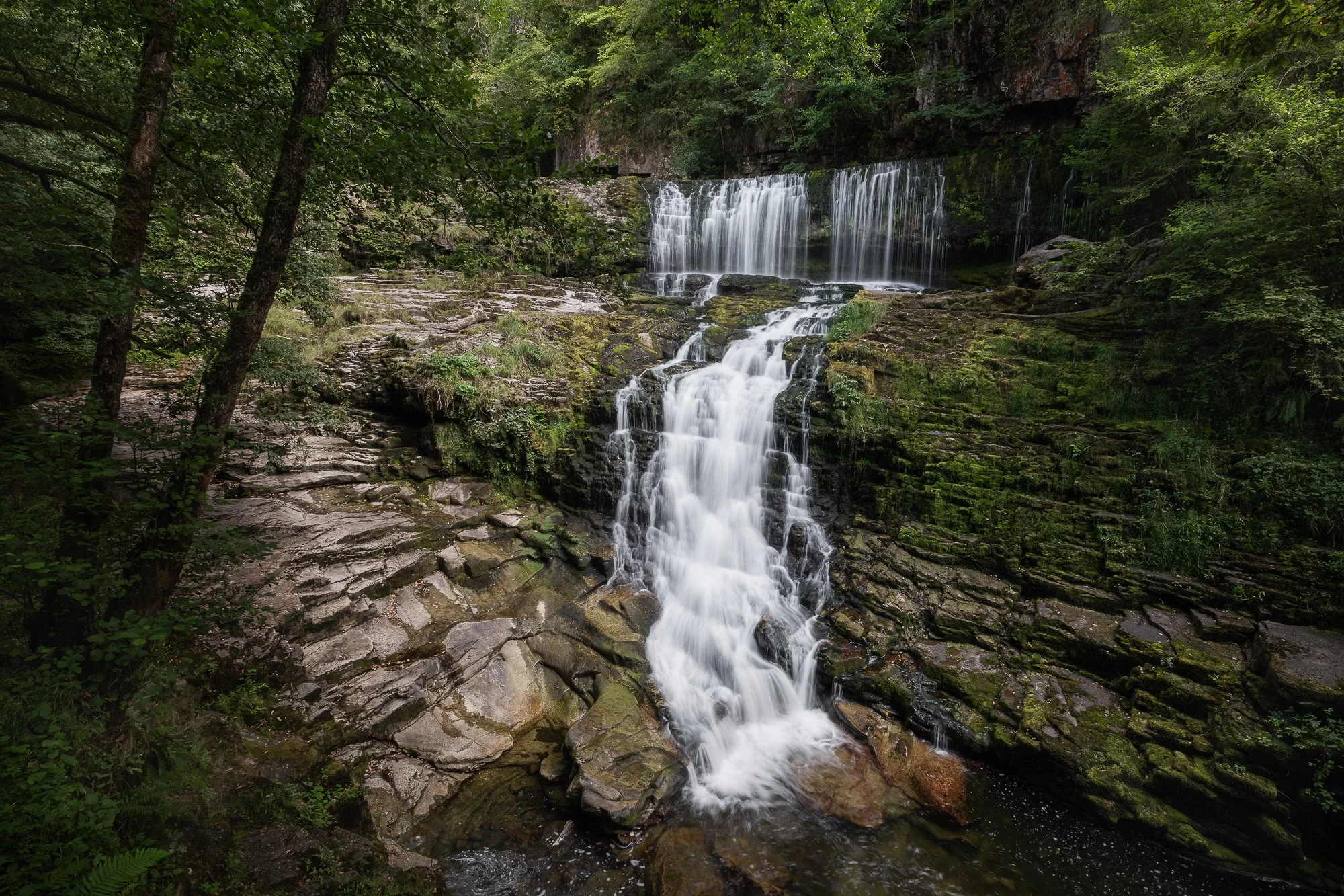 Waterfalls in the Brecon Beacons Wales taken in the summer by Trevor Sherwin