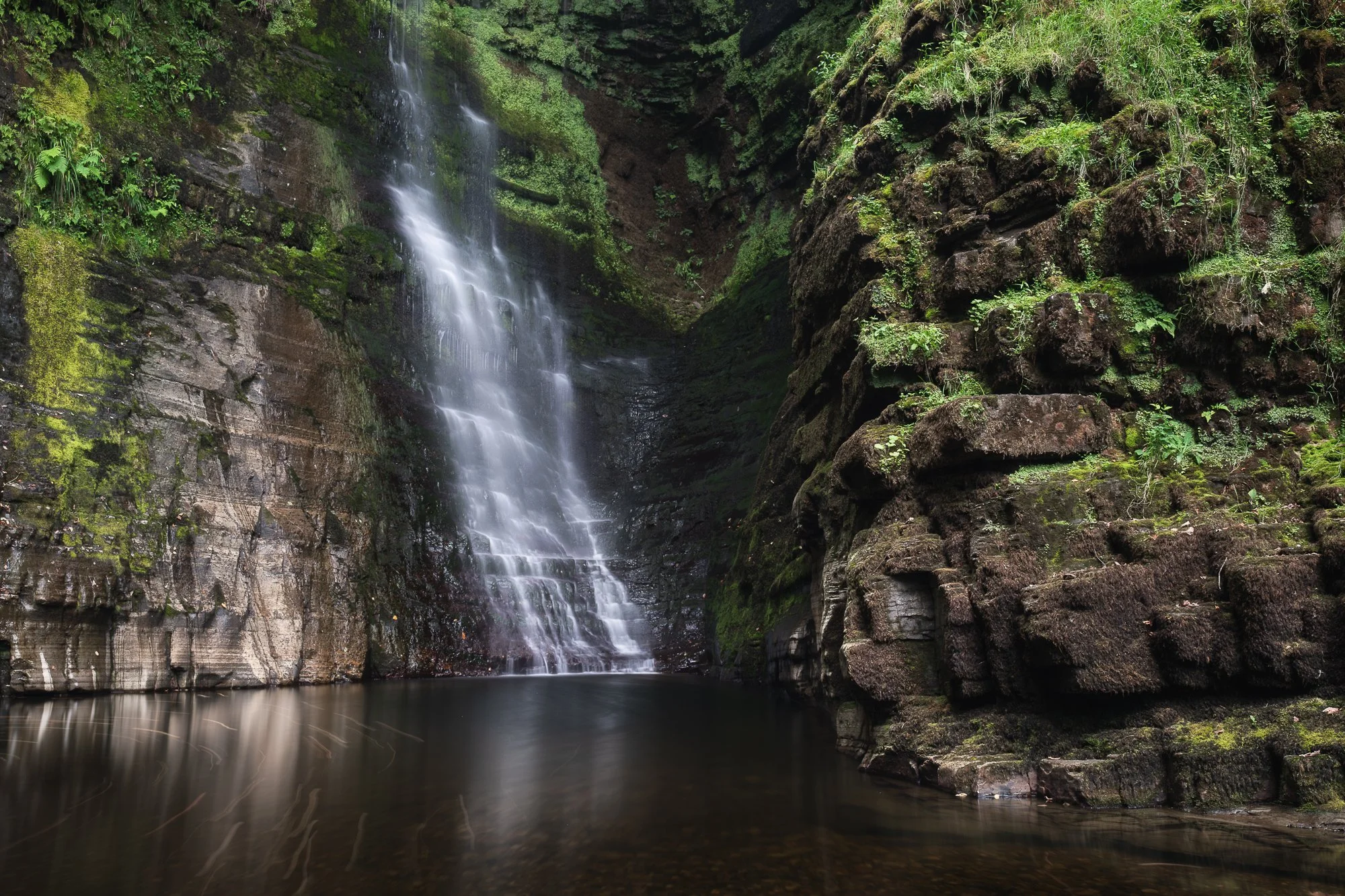 Waterfalls in the Brecon Beacons Wales taken in the summer by Trevor Sherwin