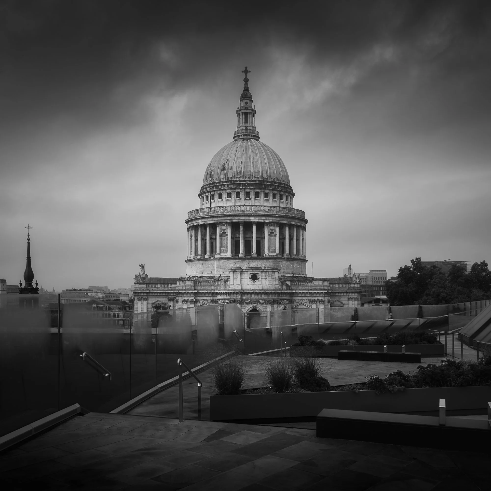 A close-up view of St Paul's Cathedral taken from One New Change in London by Trevor Sherwin