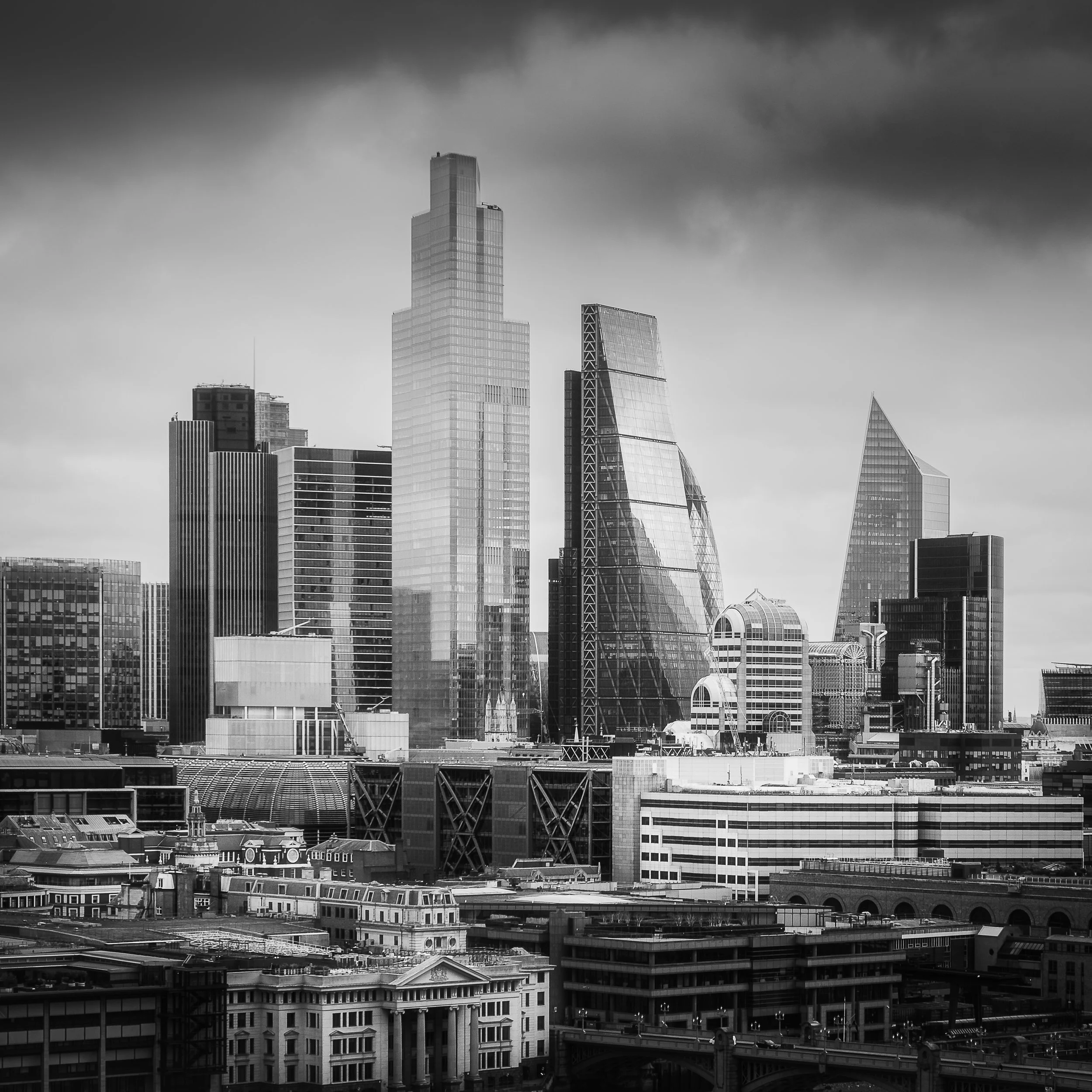 A photo of the city of London taken from Level 10 at the Tate Modern in London by Trevor Sherwin