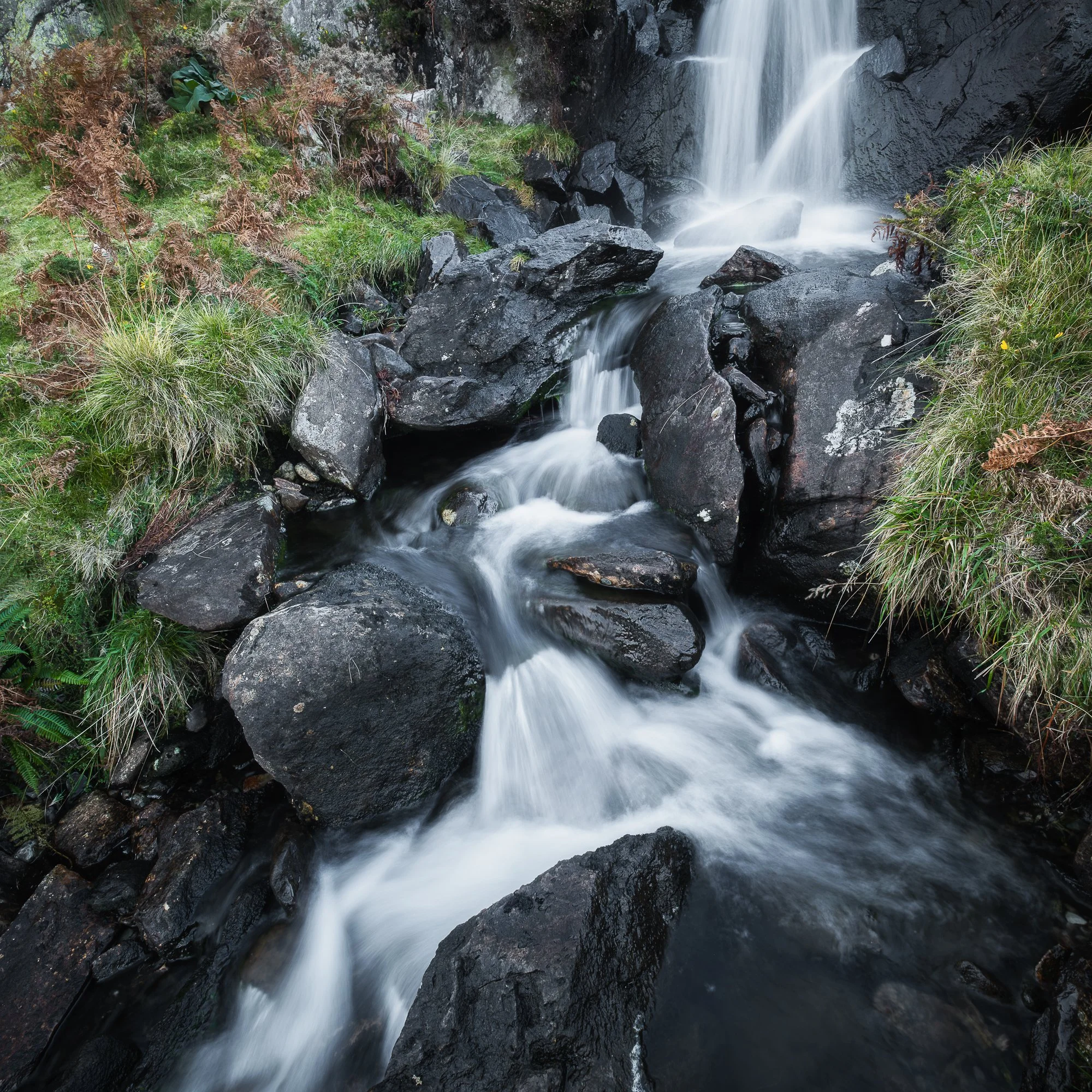 An intimate landscape photo of the cascades along Afon Lloer in Snowdonia taken by Trevor Sherwin