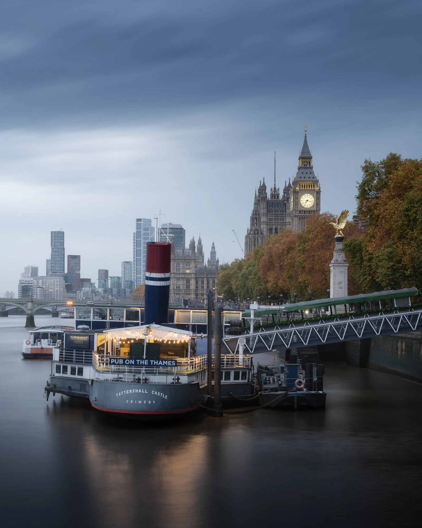 Westminster along the Thames in London taken by Trevor Sherwin