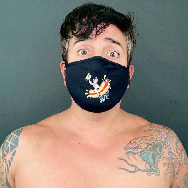 Mario Hot Dog Face Mask