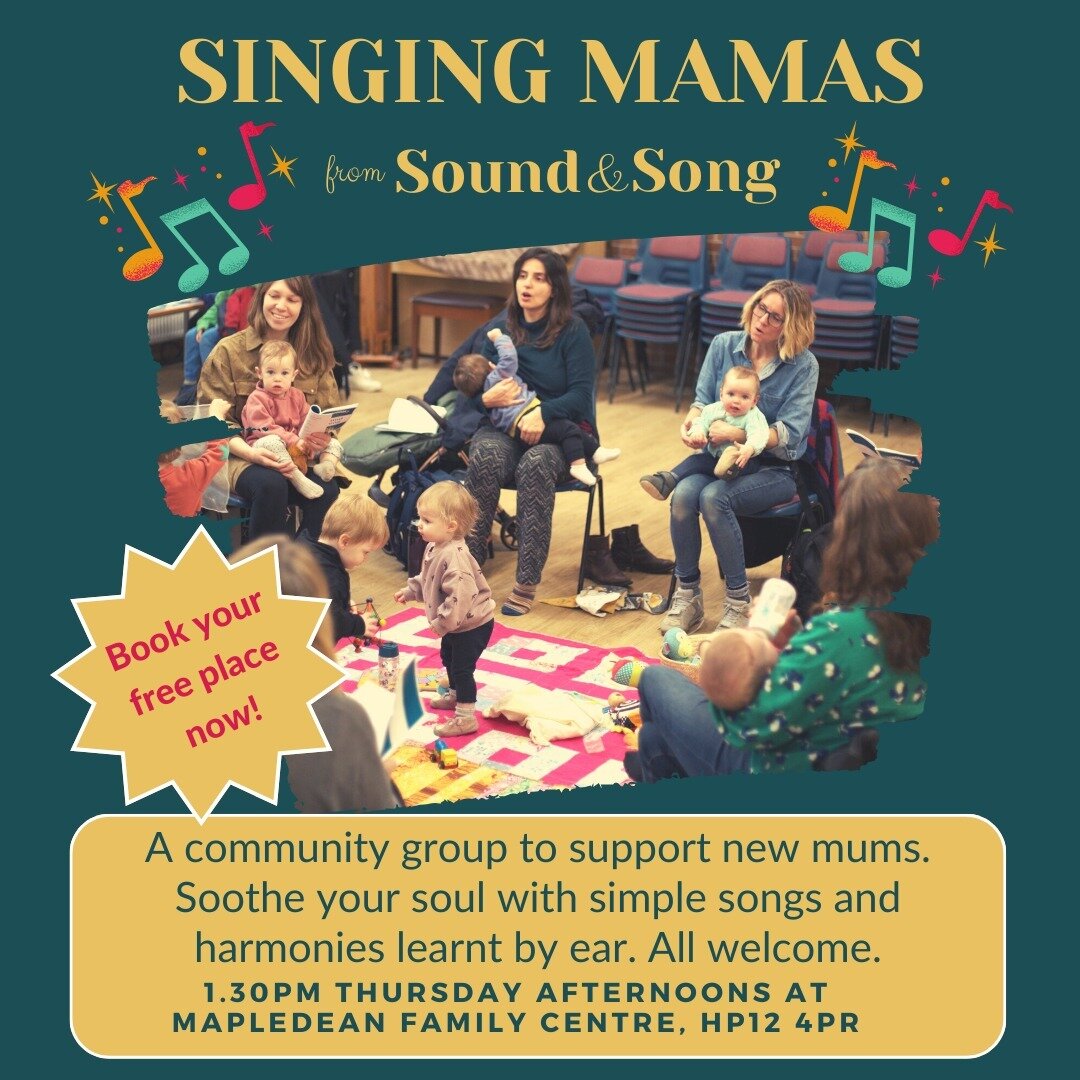 I&rsquo;m delighted to announce that Sound and Song CIC has received funding for our community project to support new mums in Wycombe.

The FREE 'Singing Mamas' groups will be a fun and effective way to boost your mood and connect with other new mums