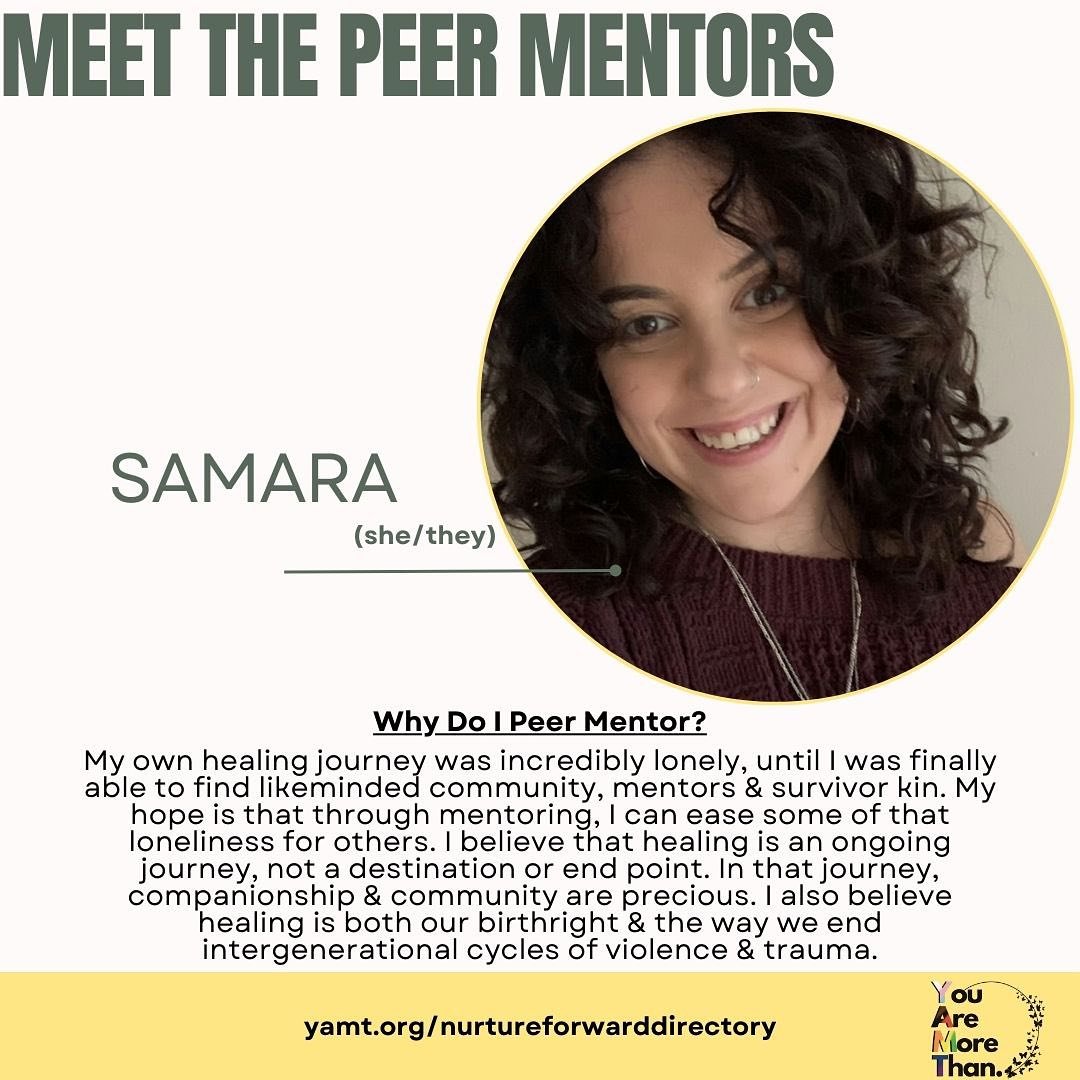 ✨Meet Samara

✨A little bit about Samara: 
I am a queer survivor consultant, somatic practitioner, facilitator &amp; educator. I am also the owner of a healing arts practice, offering multiple modalities of trauma informed embodiment practices in ser