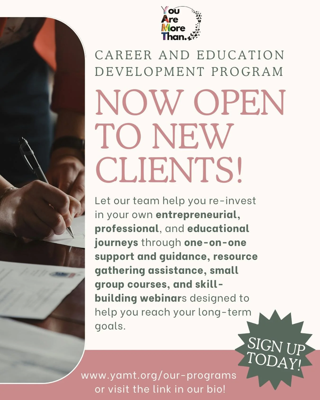 📚We are excited to finally introduce everyone to our newly available Career and Education Development Program! 

📚When working with our Career and Education Development Program you can seek one-on-one assistance and guidance from our talented Progr