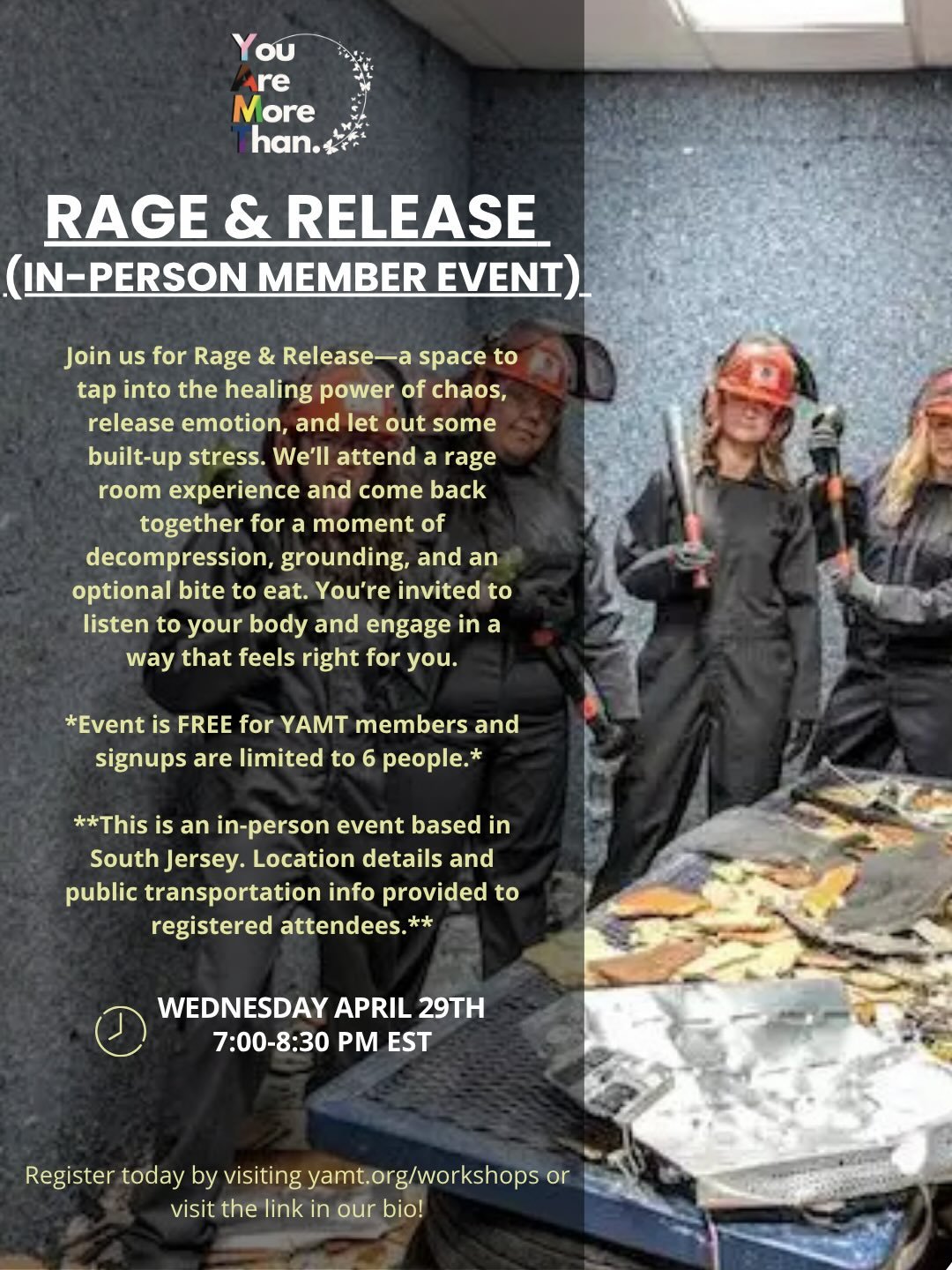 🌱Join our Wellness Program for one of our exciting April offerings! Learn more about what we have planned above and sign up to participate utilizing the link in our b!o!🌱

Click images for alt text

#yamt #wellnessworkshop