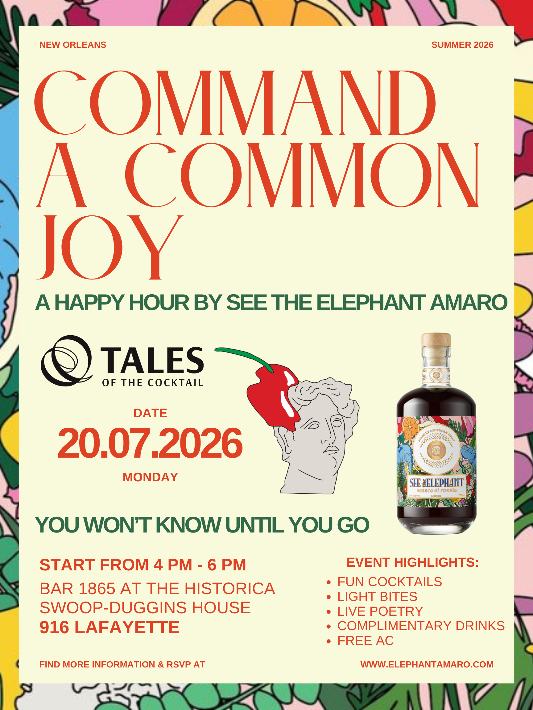 Come SEE us at Tales of the Cocktail July 20-24, 2026 in New Orleans, LA