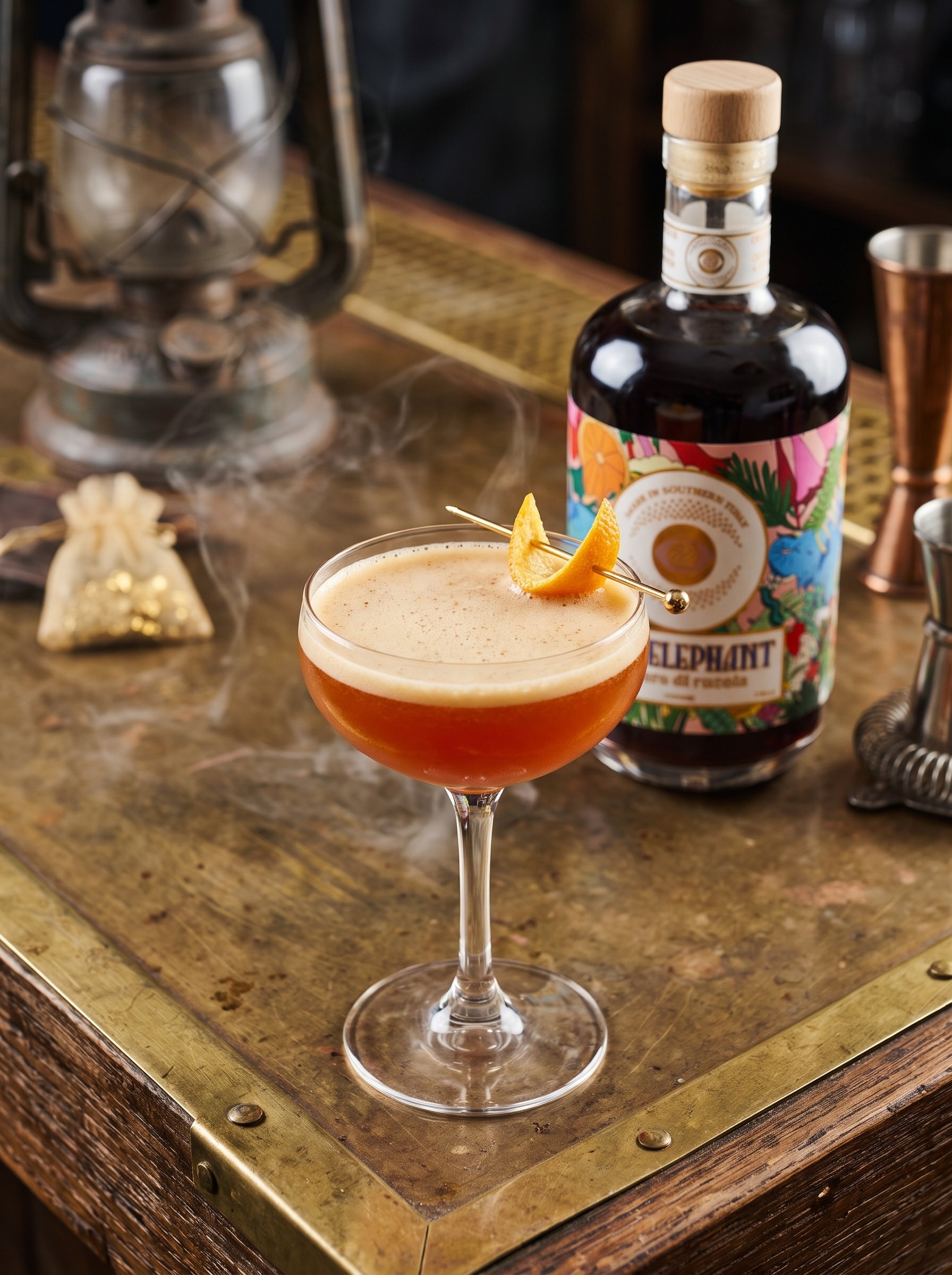 The Ghost Prospector is Built on a Gold Prospector and is the perfect amaro cocktail for Halloween