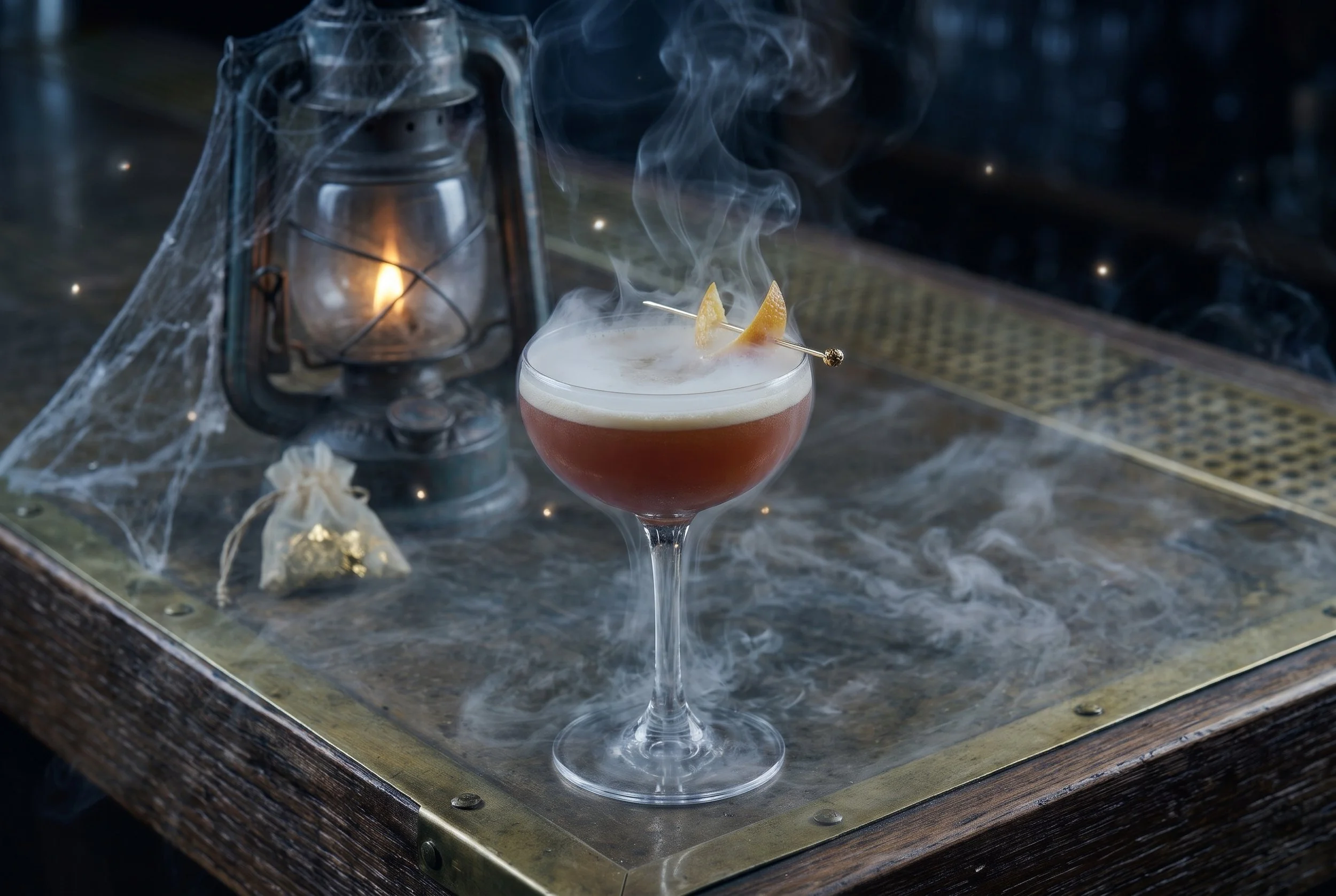 Made with See the Elephant Amaro this Halloween Cocktail is a nice blend of rye whiskey, mezcal, amaro and bitters