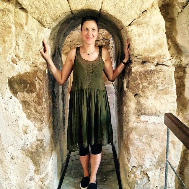 ABOVE: On a press trip at desert fortress Masada, in Israel. 
