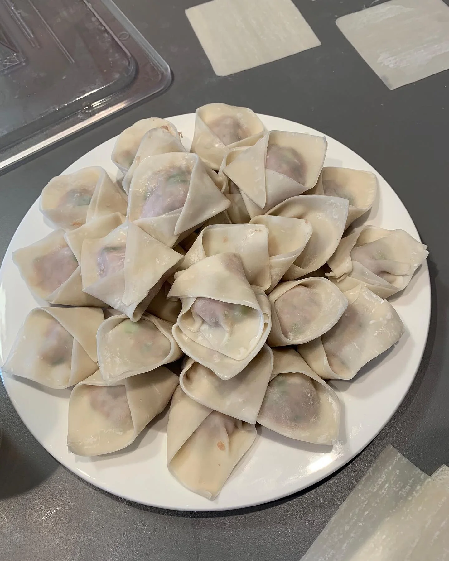 Plates on plates of dumplings, wontons, and shumai made their appearance at the last #spread. Invitations went out yesterday for this months ! Didn&rsquo;t get one? DM us to be added to the list !