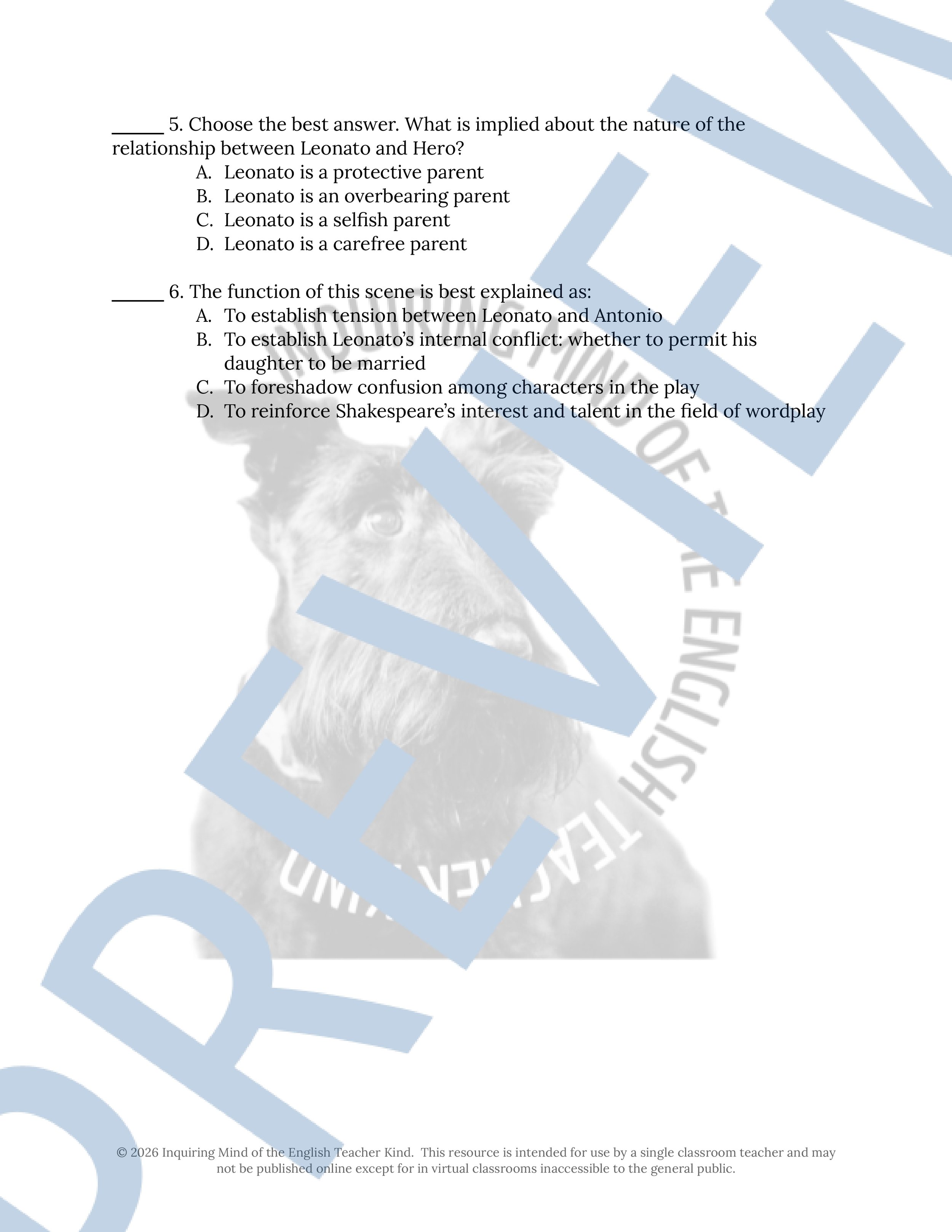 Much Ado About Nothing Act 1.2 Close Reading Analysis Worksheet (2).jpg