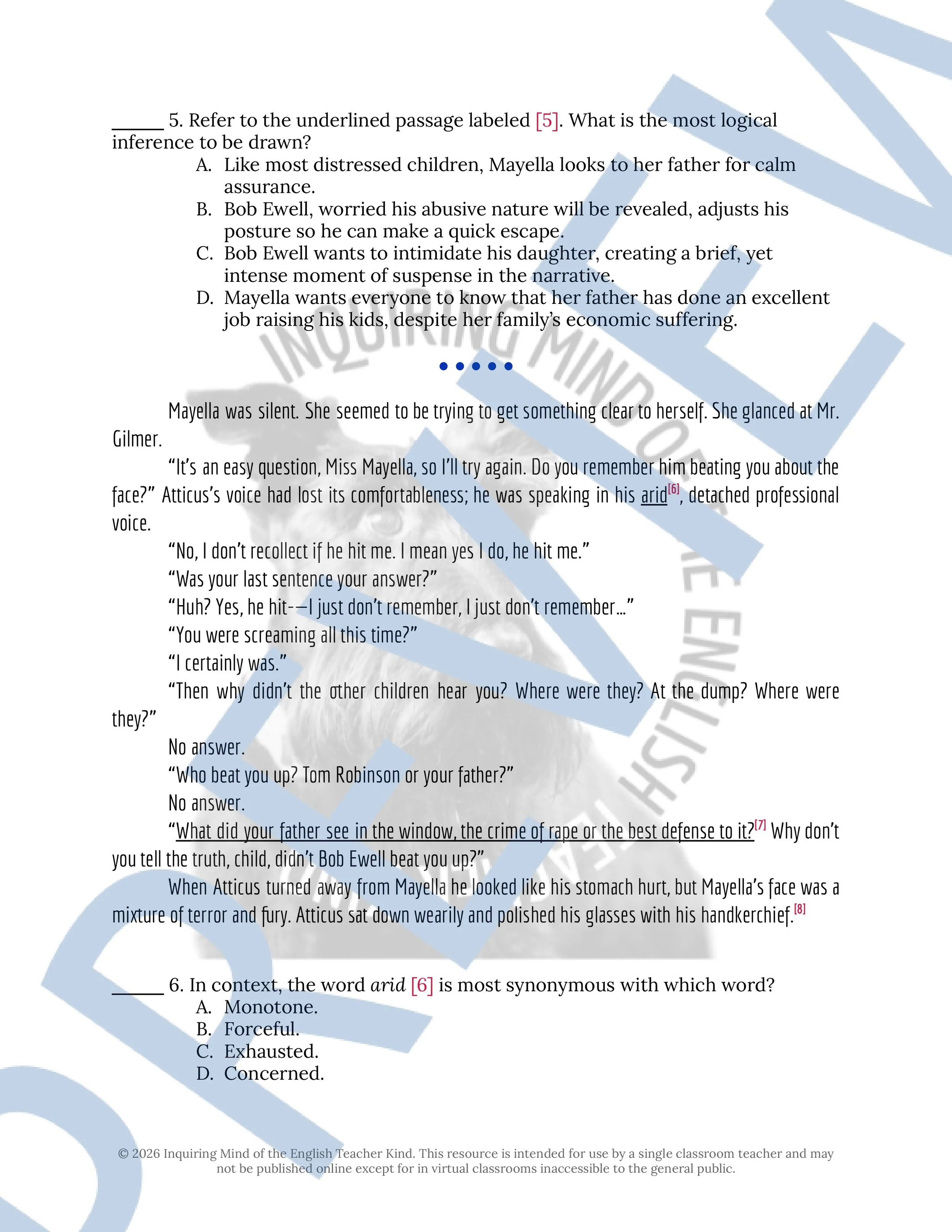 To Kill a Mockingbird Chapter 18 Close Reading Analysis Worksheet (3).jpg