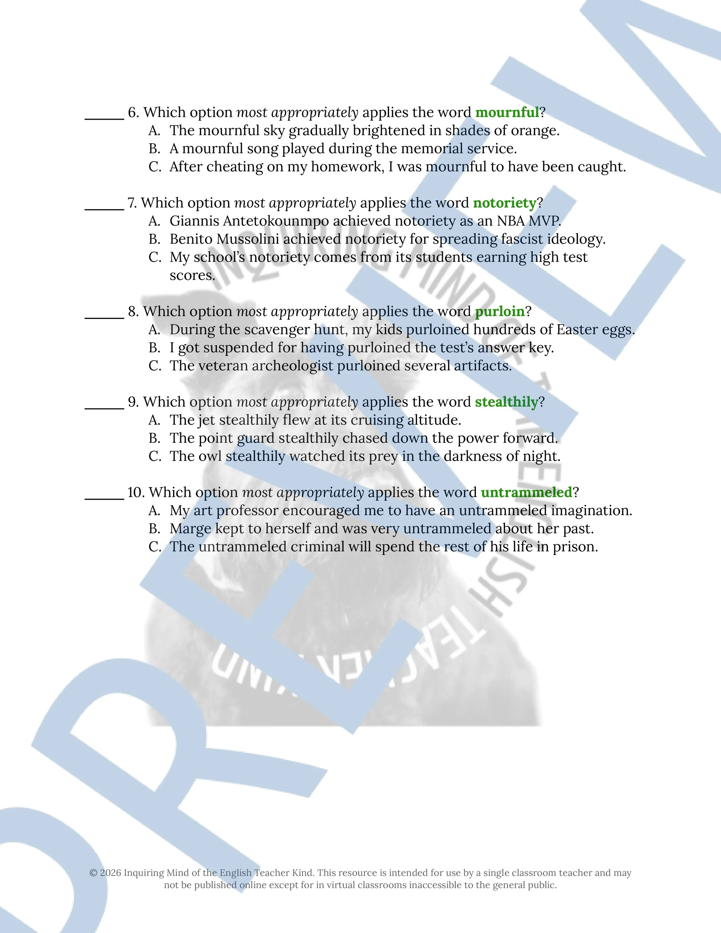 To Kill a Mockingbird Chapters 27 and 28 Vocabulary Worksheet, Crossword Puzzle, and Word Search Game for High School ELA (2).jpg