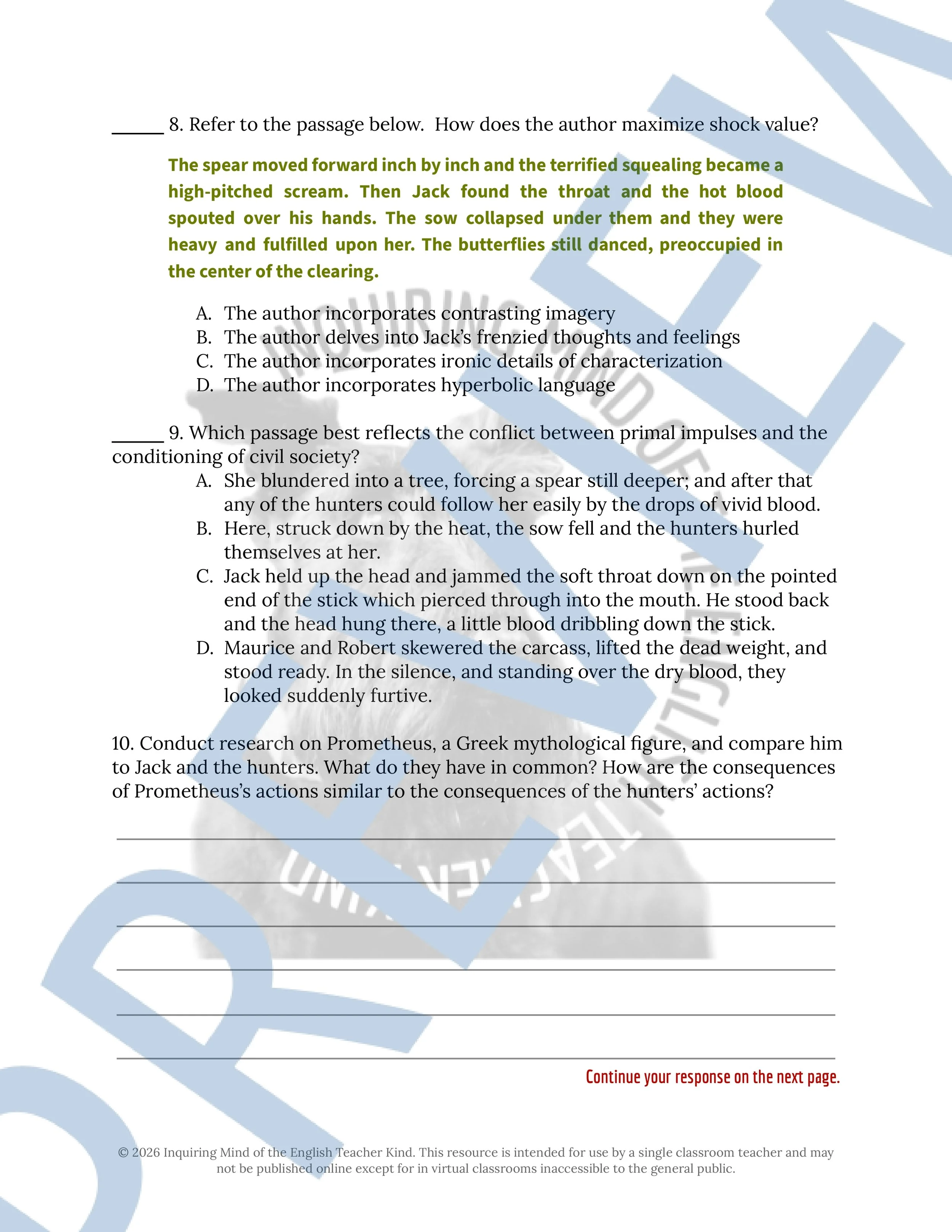 Lord of the Flies Chapter 8 Close Reading Analysis Worksheet (4).jpg