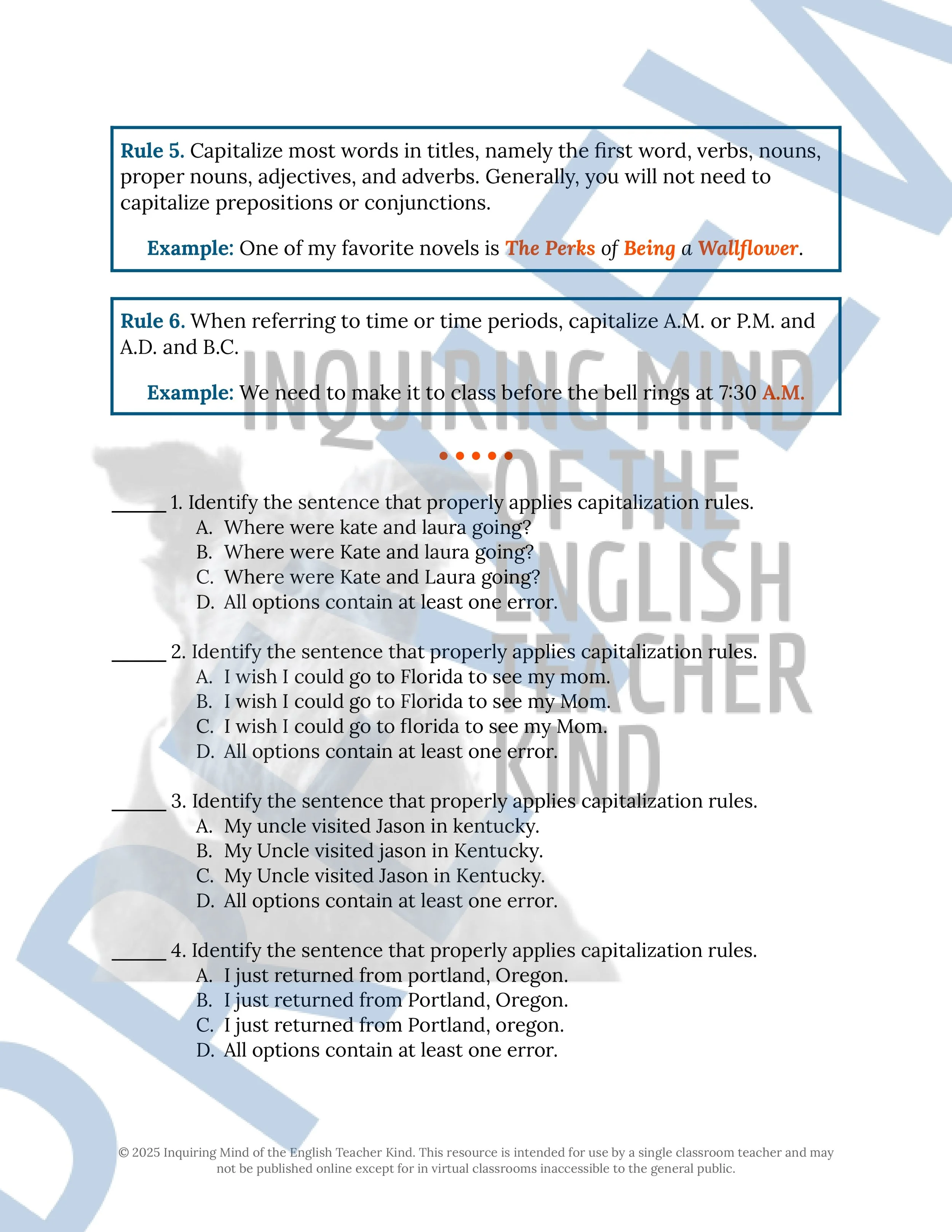 Grammar Review Worksheet on Capitalization from Inquiring Mind of the English Teacher Kind (2).jpg