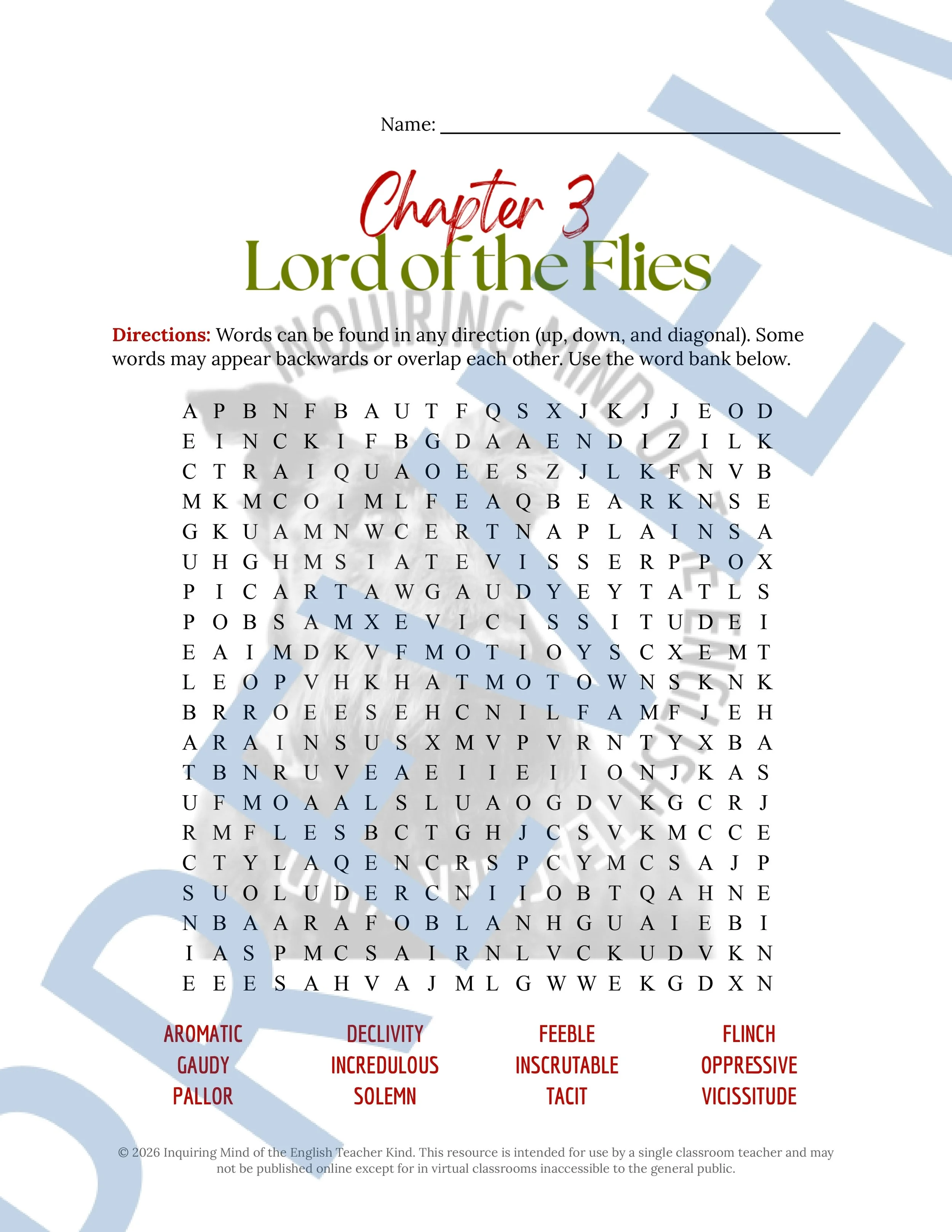 Lord of the Flies Chapter 3 Vocabulary Activities for High School English Language Arts (4).jpg