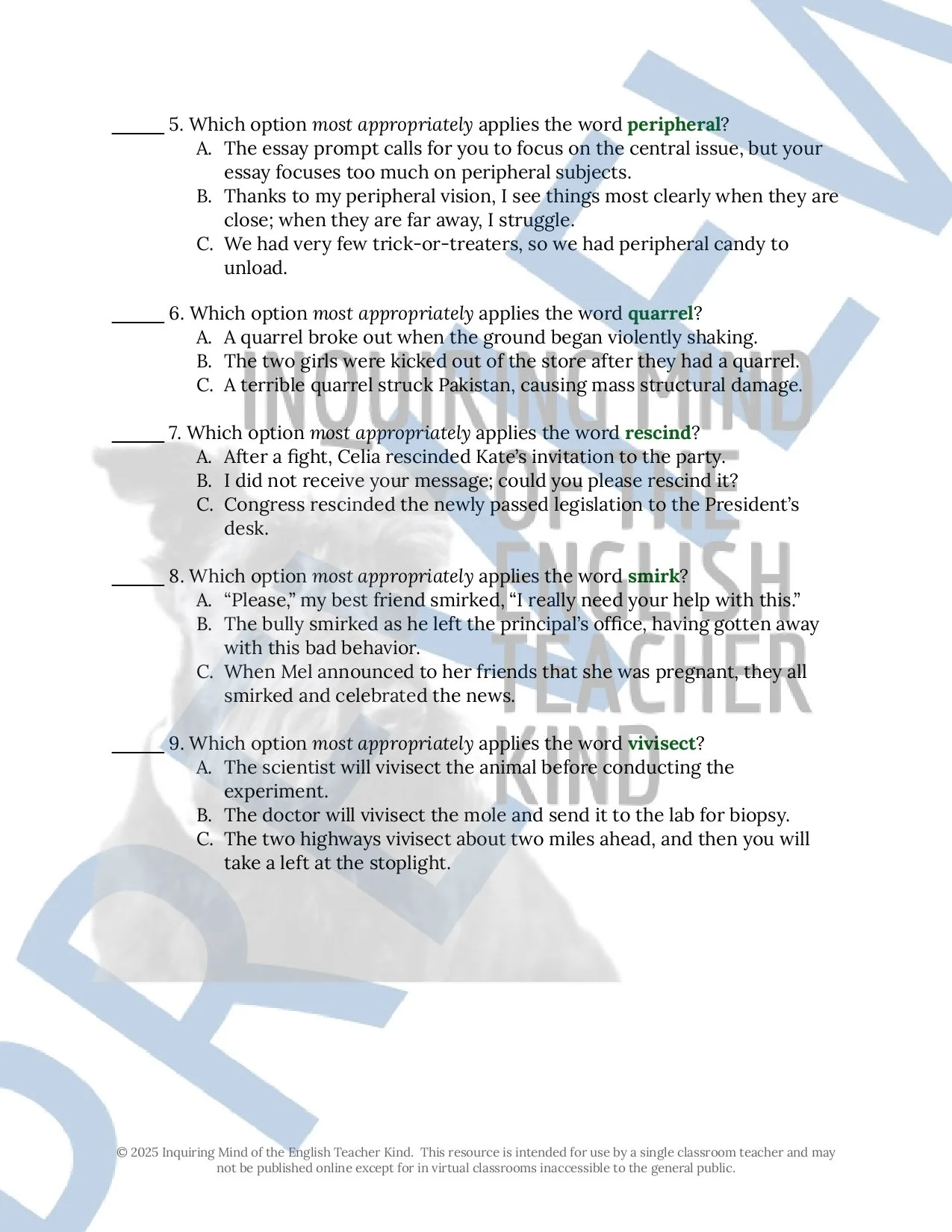 Ender #39 s Game by Orson Scott Card Vocabulary Games Bundle for High